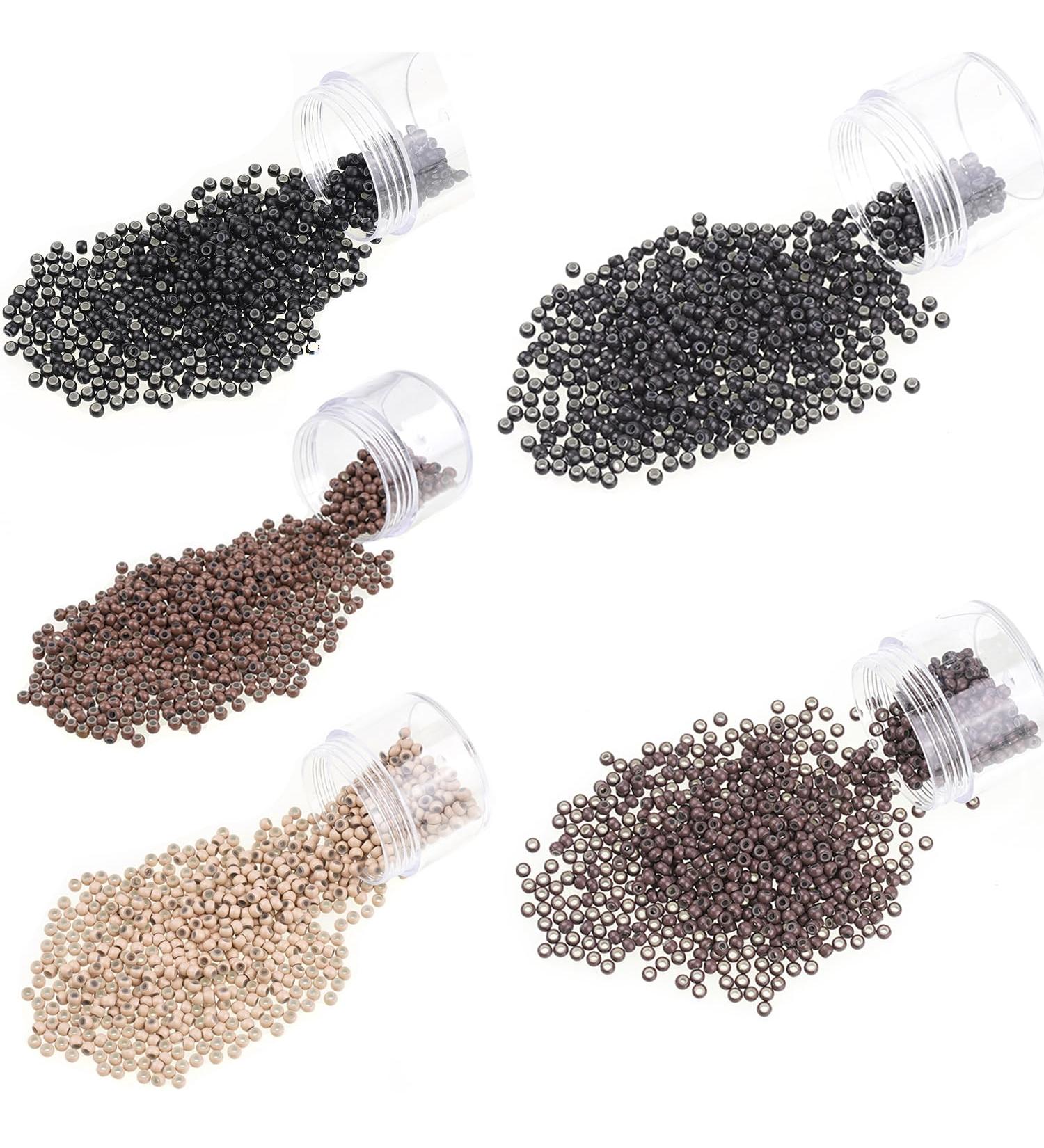 1000PCS #3 Dark Brown Nano Rings Silicone Lined Hair Extension Beads - Buy Online on GoSupps.com