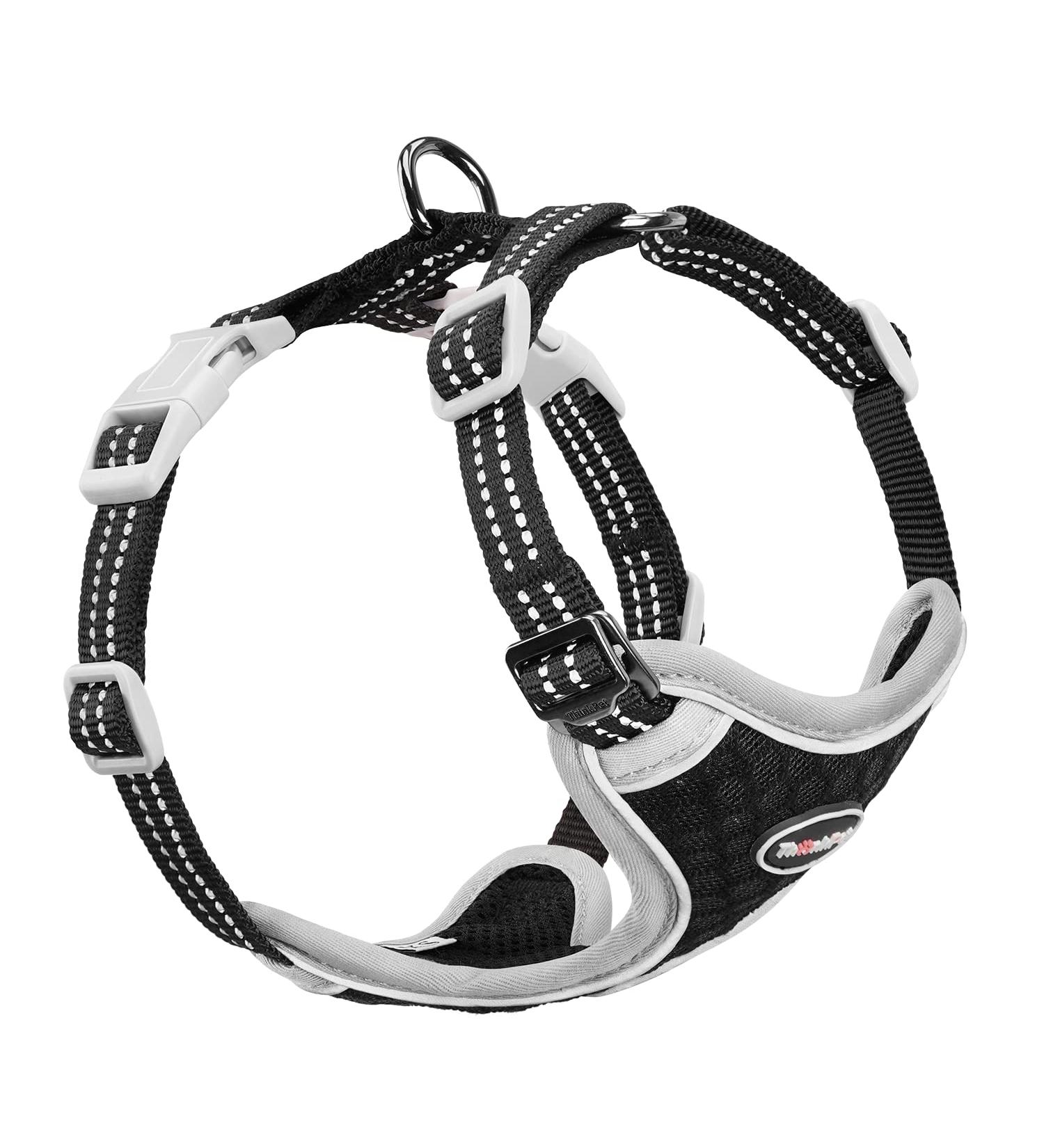 Buy Thinkpet No-Pull Dog Harness - Breathable & Adjustable Soft Running Harness for Small Medium & Large Dogs - Padded Reflective Safety Harness (Black) - 2XS (1 Pack) - Buy Online on GoSupps.com