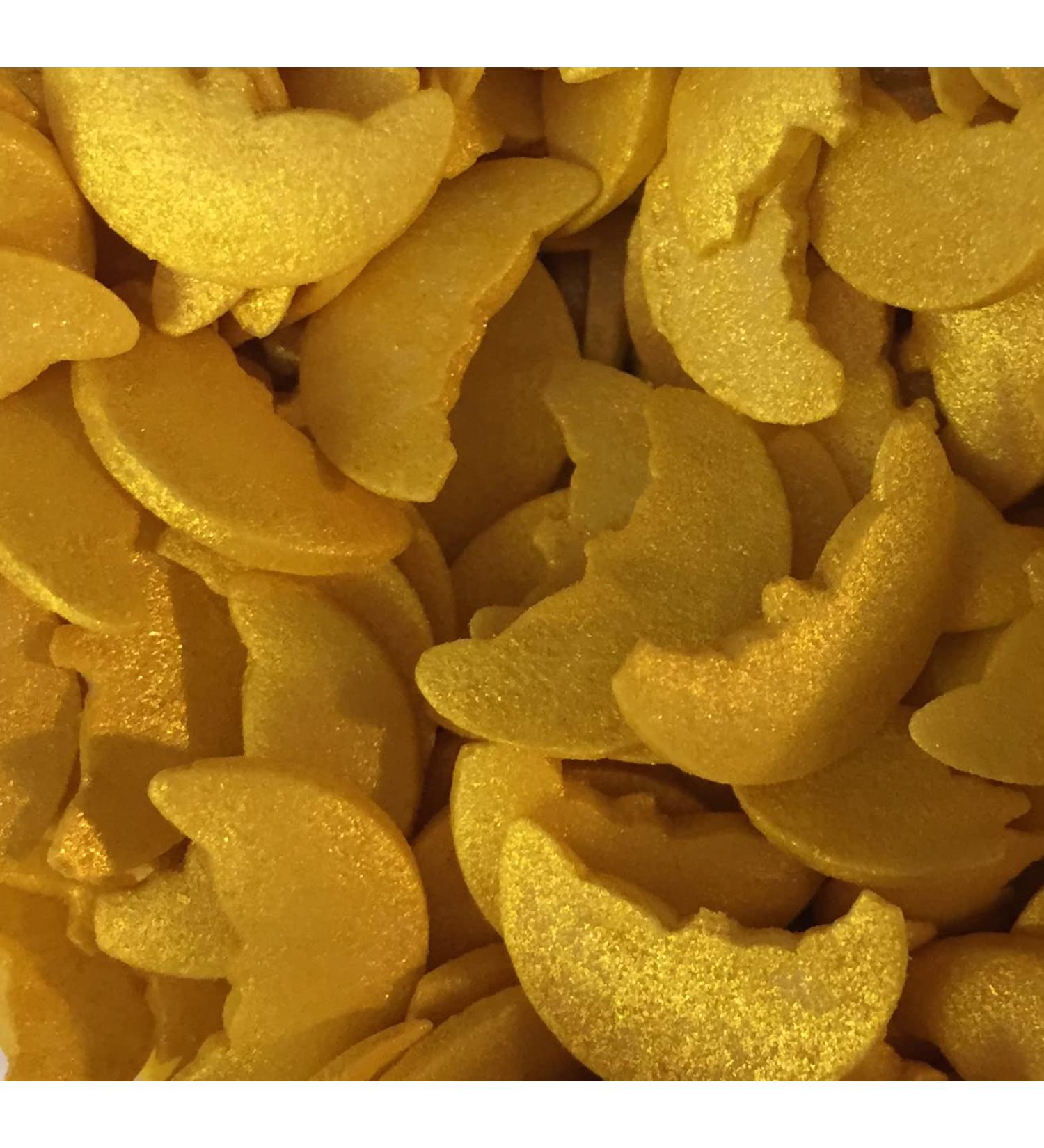 Halloween Gold Moons Cake Topper Sprinkles - 25g Edible Glimmer Cupcake Decorations - Buy Online on GoSupps.com