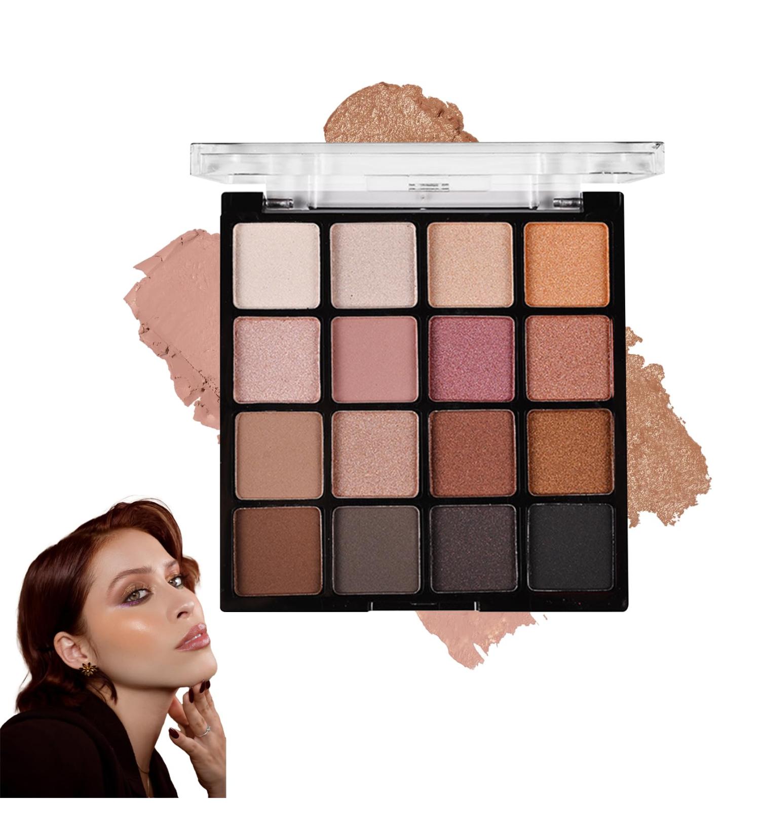 16 Colors Eyeshadow Palette Matte Nude Eye Makeup Palette Ultra-Blendable Long Lasting High Pigmented Waterproof Nudes Neutral Smooth Eye Shadow Palette for Women Natural Charming Looking #01 16 Colors 1# - Buy Online on GoSupps.com