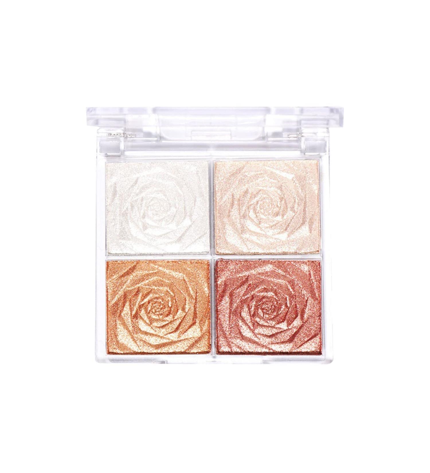 4 Color Highly Colored Eye Shadow Eye Shadow Plate Durable Mixed Natural Color Makeup Eye Shadow Cosmetics Eye Shadow (B One Size) One Size B