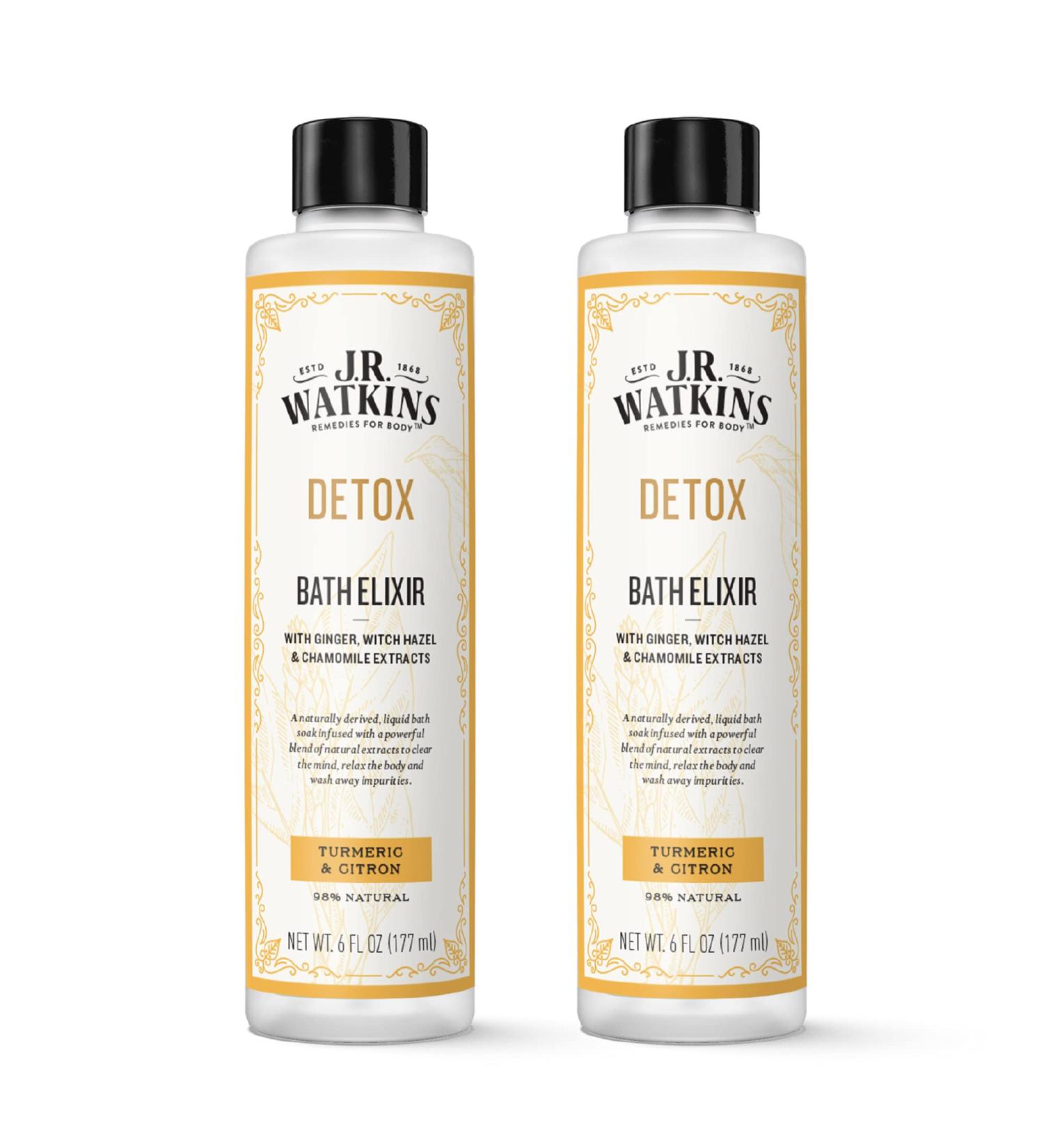 J.R. Watkins Detox Bath Elixir Turmeric & Citron Liquid Soak - 6 oz (Pack of 2) - Buy Online on GoSupps.com