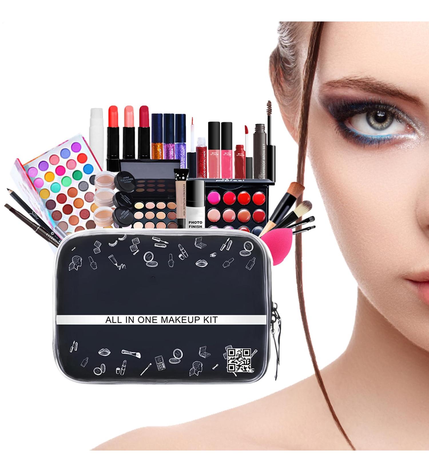 Complete Makeup Kit | Women's Travel Makeup Kit | Travel kit with makeup bag for teens women girls includes eyeshadow lipstick blush - Buy Online on GoSupps.com