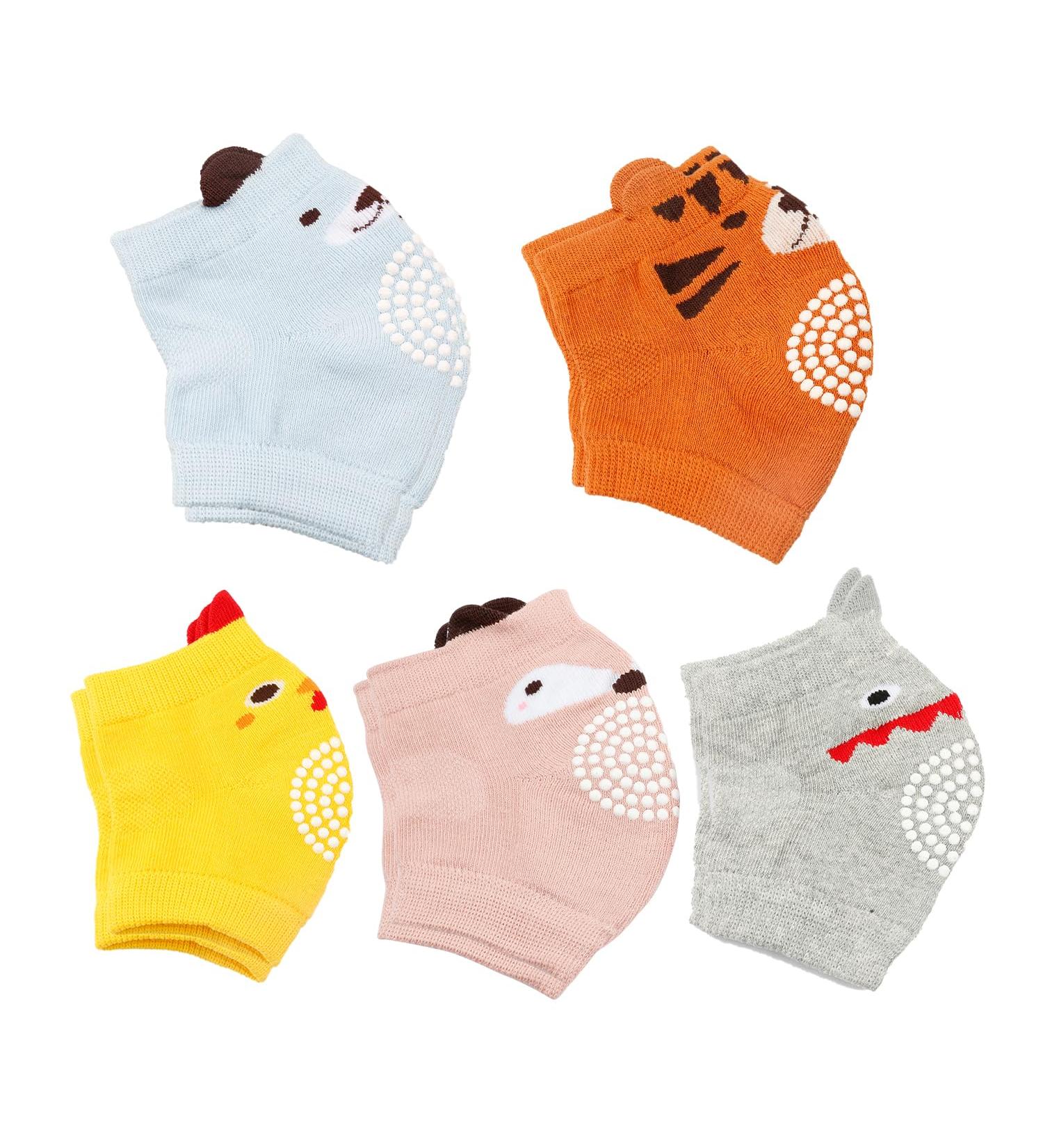 5 Pairs Rumyve Non-Slip Knee Pads for Baby Crawling - Adjustable & Breathable Leg Pads for Safety & Warmth - Buy Online on GoSupps.com