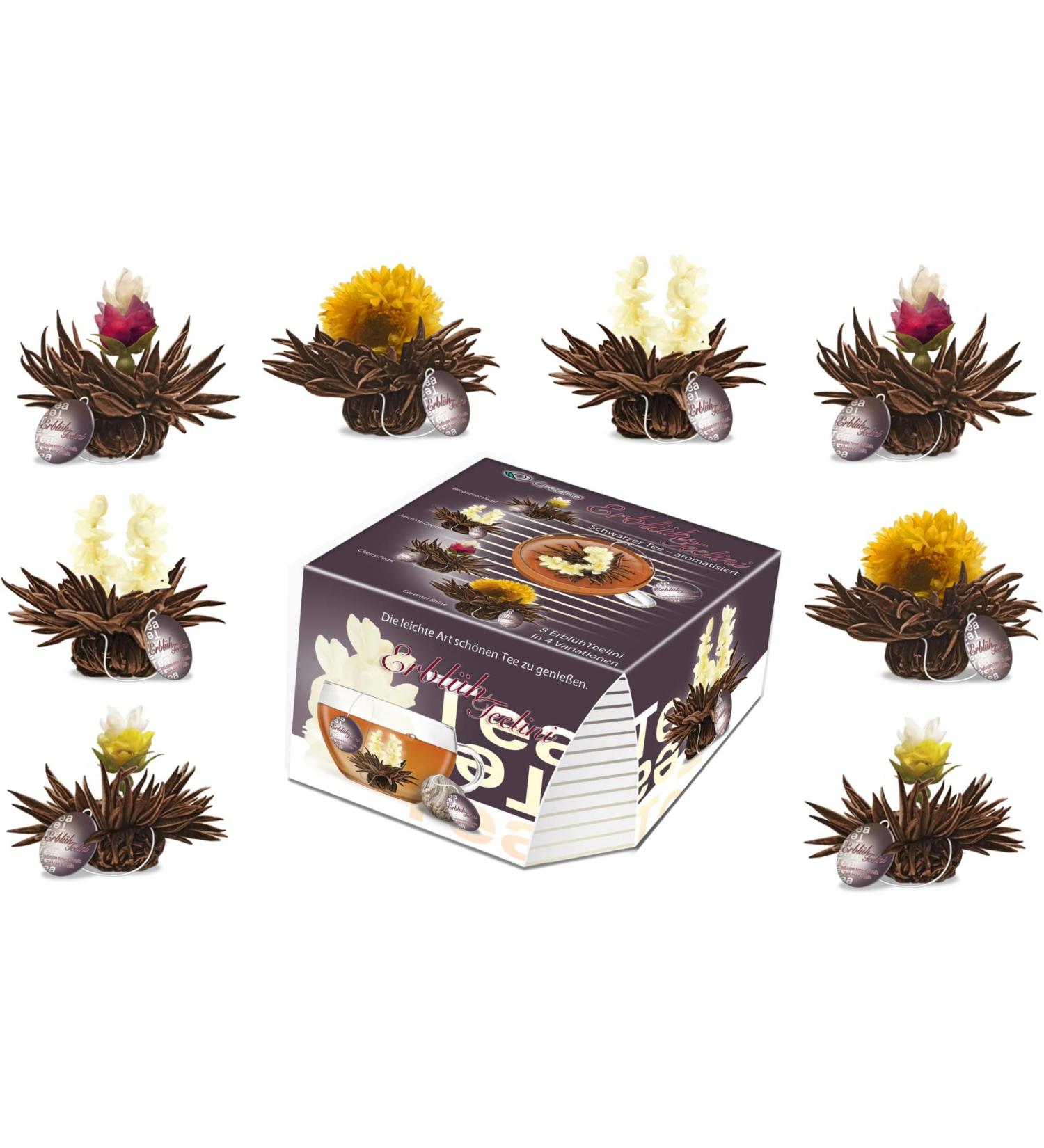 Creano Variation de Fleurs de Th dans le Format Exclusif de Tasse - 8 Fleurs en 4 Vari t s Diff rentes (Th Noir) - Buy Online on GoSupps.com