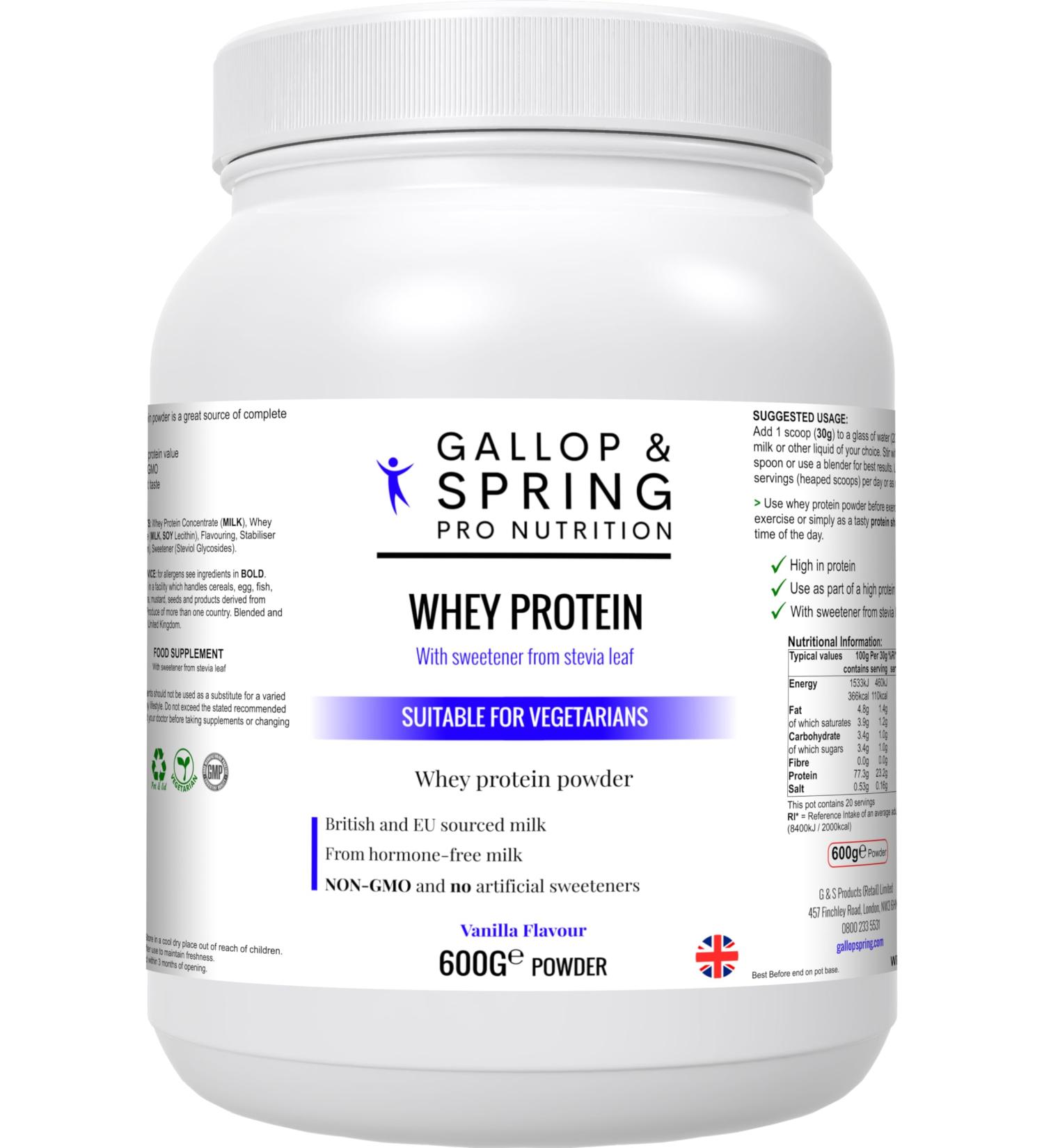 Buy Pure Whey Protein - Vanilla Flavor | Best International Shipping | High-Quality Protein Supplement - Buy Online on GoSupps.com