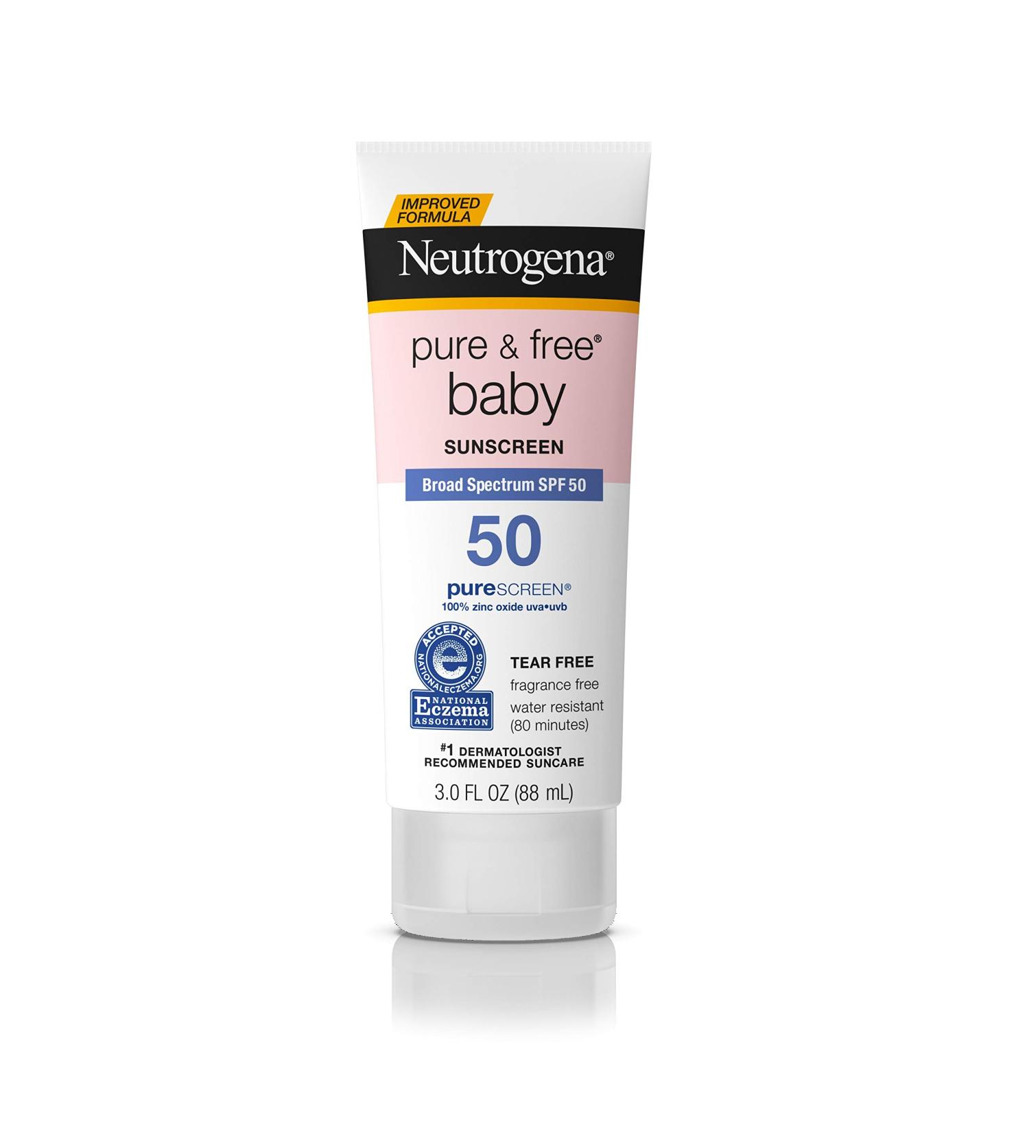 Neutrogena Pure & Free Baby SPF 50 Sunscreen 3 oz (88ml) - Buy Online on GoSupps.com