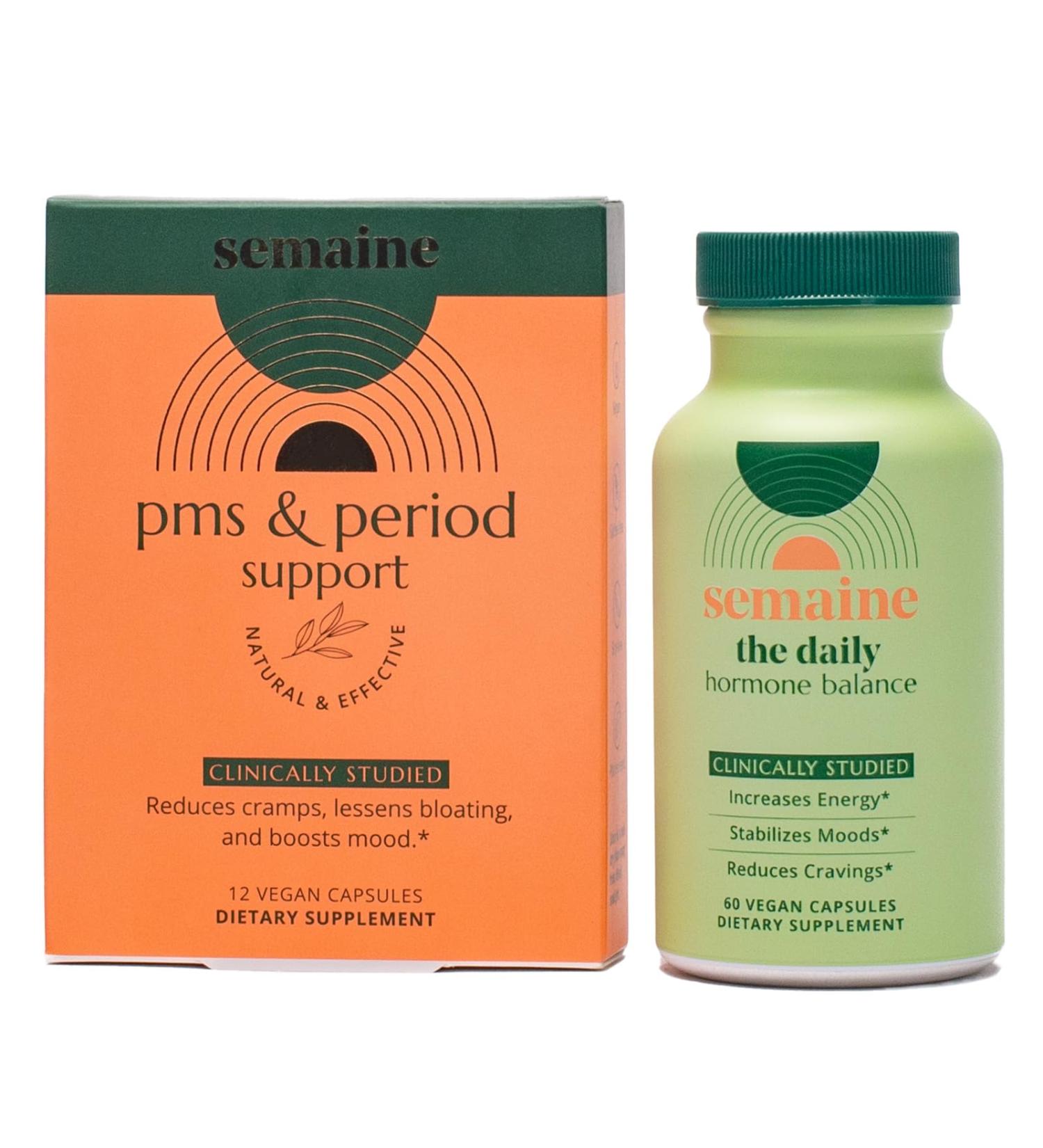 PMS Relief & Hormone Balance Bundle - Ease Cramps, Stabilize Mood, Clear Brain Fog & Hydrate Skin | Vegan Capsules - Buy Online on GoSupps.com