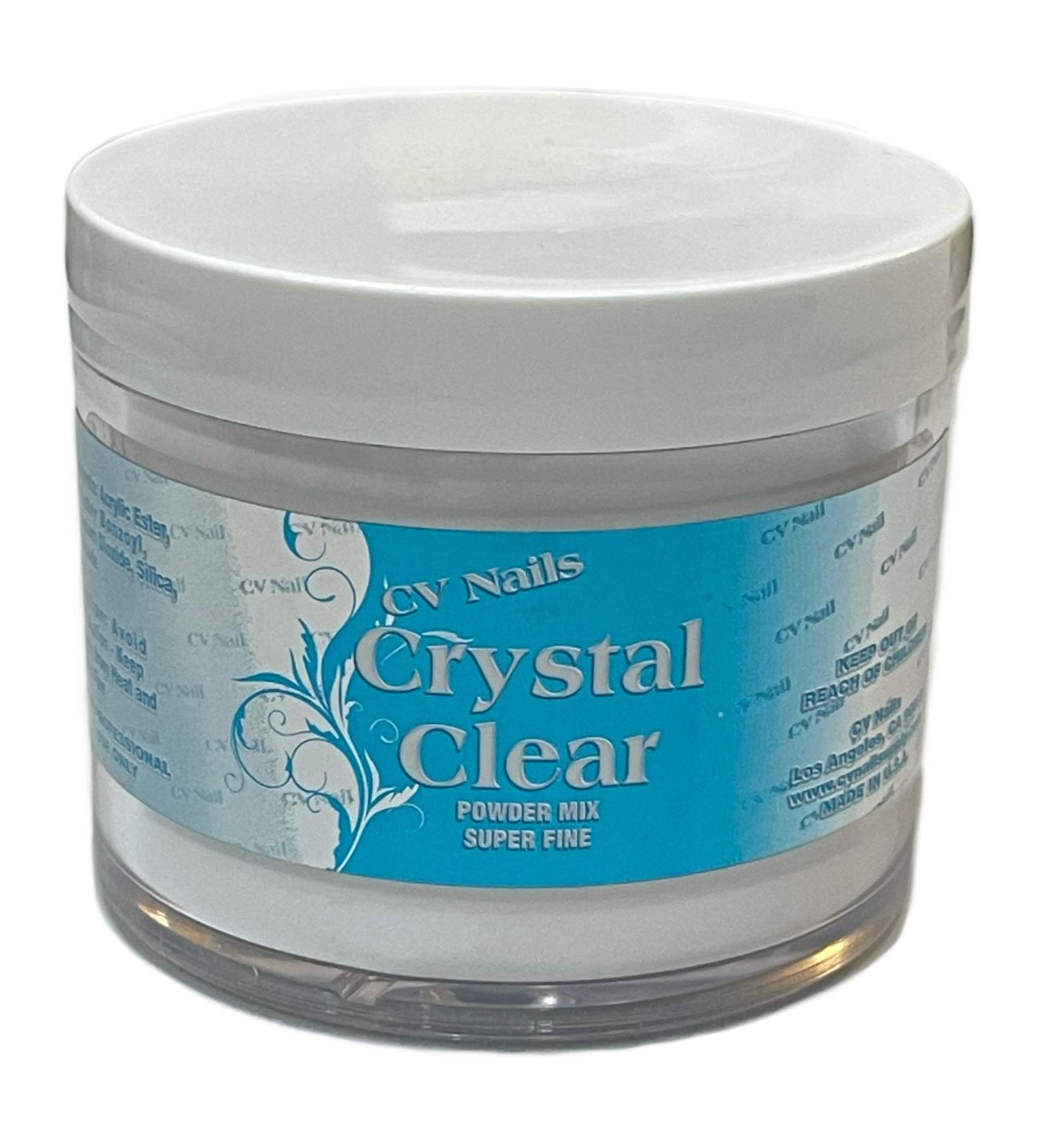 CV Nails 4 Oz Crystal Clear Acrylic Powder Mix Nail Art Powder
