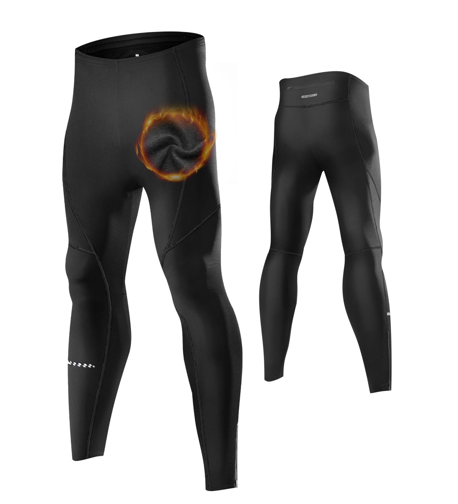 Inbike Running Trousers Compression Pants - Winter Lined Quick-Drying Leggings for Men & Women | LM8621-L Black - Buy Online on GoSupps.com