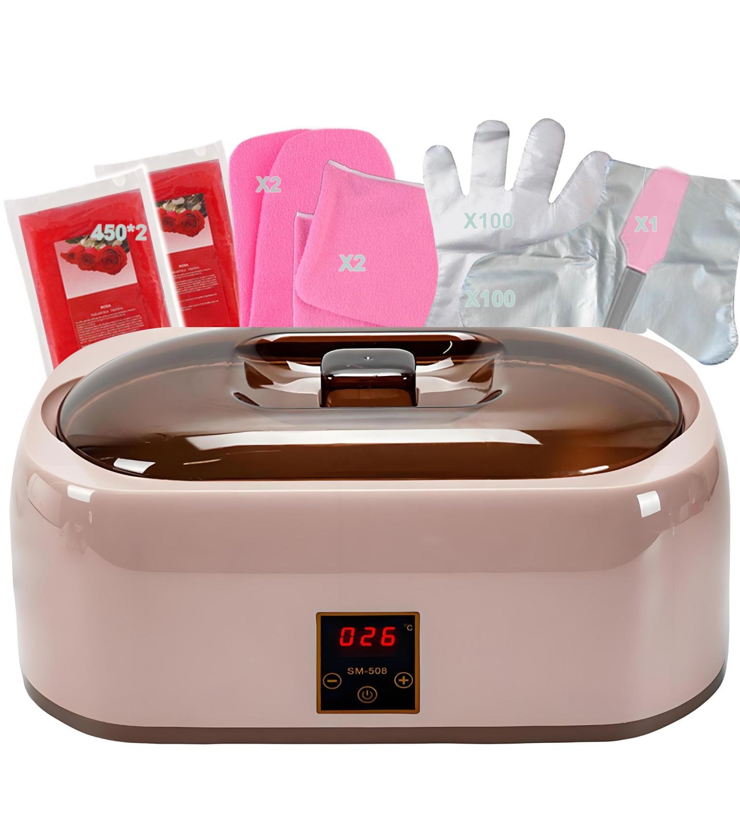 Bain de cire de paraffine pour mains et pieds | Kit de th rapie la cire hydratante pour lisser la peau s che des mains des coudes et des pieds | Traitement spa la maison et au salon - Buy Online on GoSupps.com