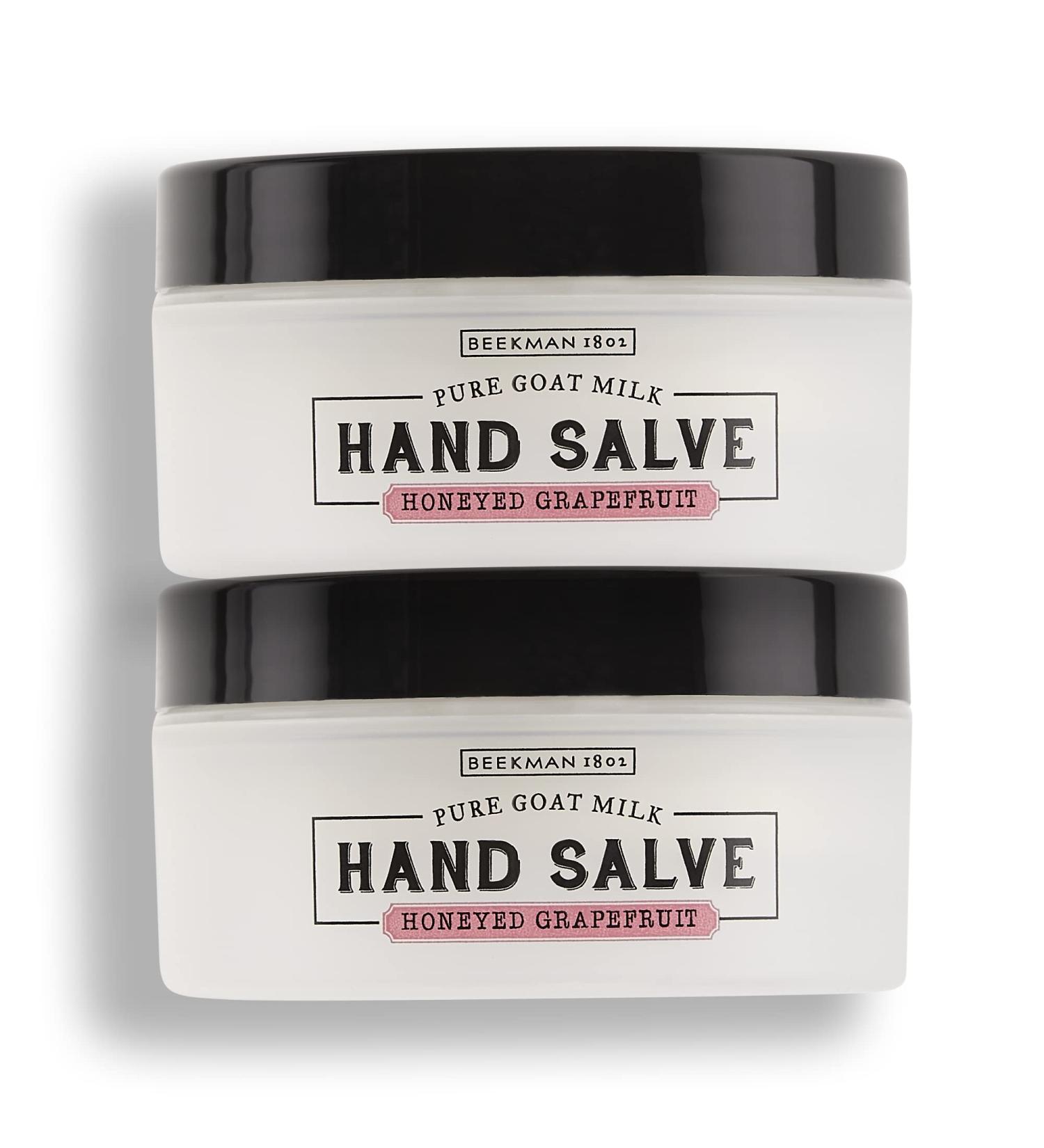 Beekman 1802 Goat Milk Hand Salve Honeyed Grapefruit - 2.5 oz (Pack of 2) | Moisturizes & Rejuvenates Dry Skin, Cracked Hands, Calluses | Ideal for Sensitive Skin | Cruelty-Free - Buy Online on GoSupps.com