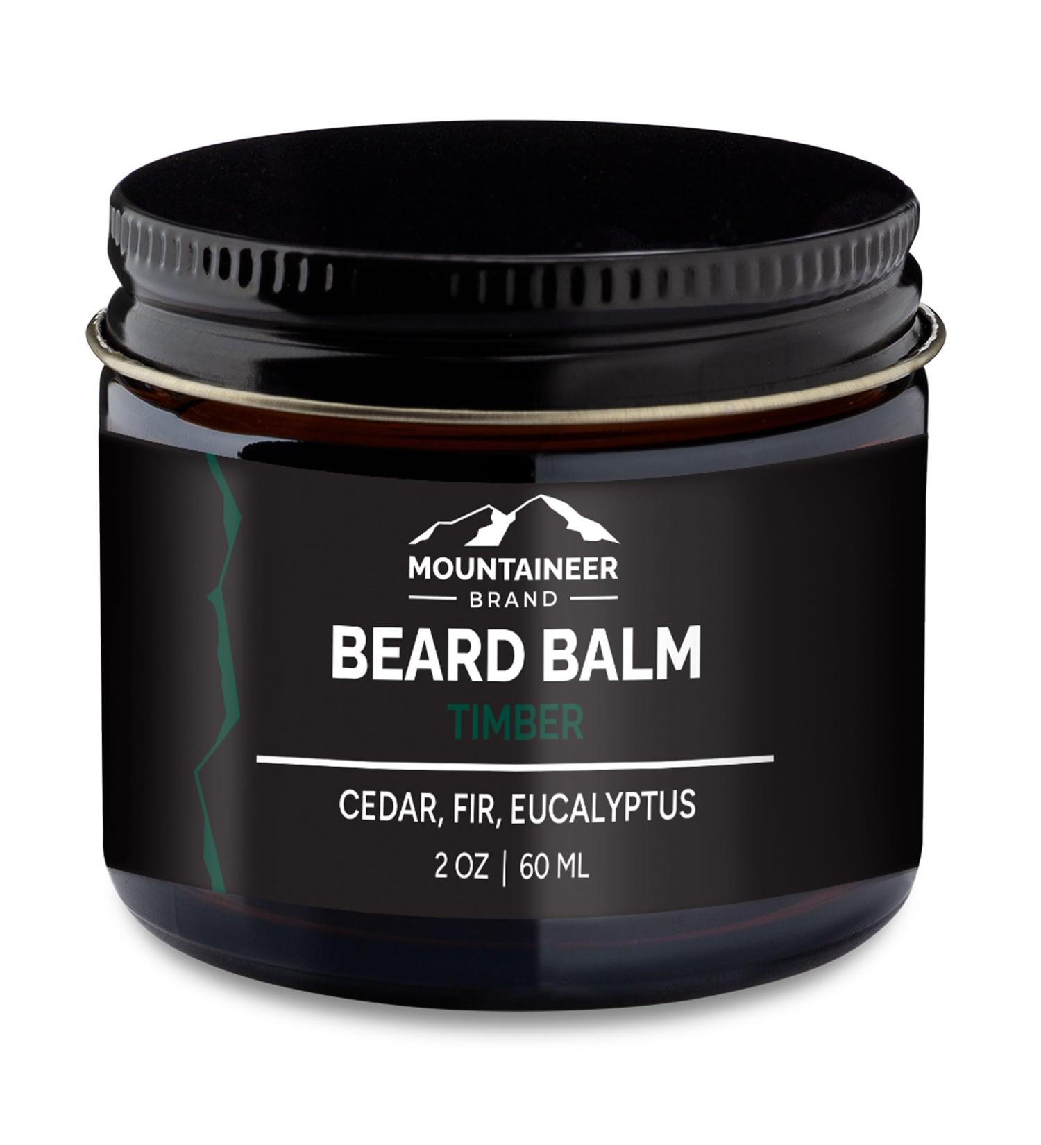Mountaineer Beard Balm for Men | All-Natural Leave-In Conditioner | Moisturizes Dry Skin | Hydrates & Softens Beard | Timber Scent 2oz - Buy Online on GoSupps.com