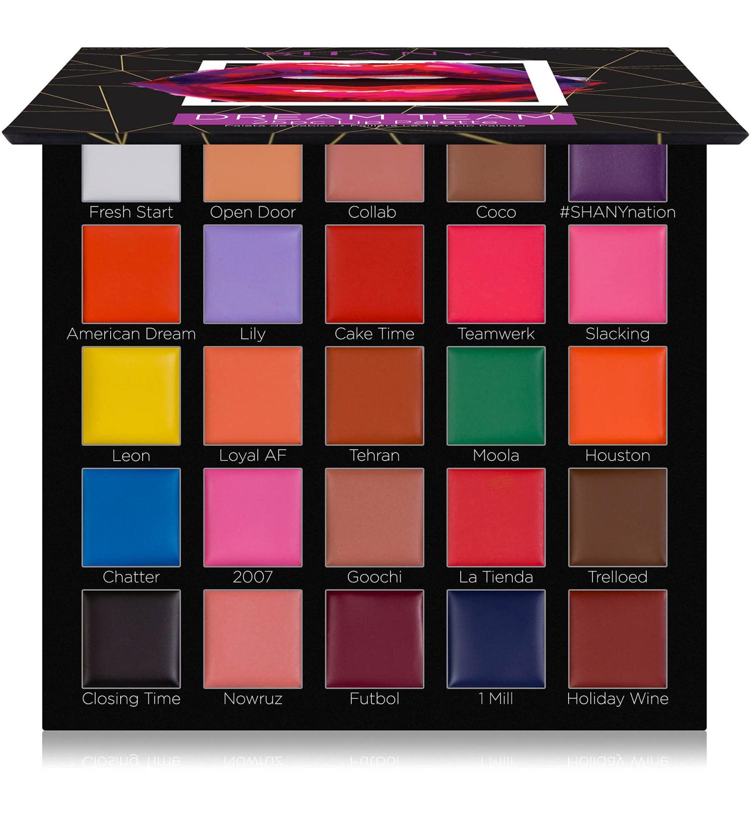 SHANY Dream Team Lip Palette - 25 Cream Lipsticks in 11 Bold, 8 Classic, and 6 Nude Shades with Matte Finish - Buy Online on GoSupps.com