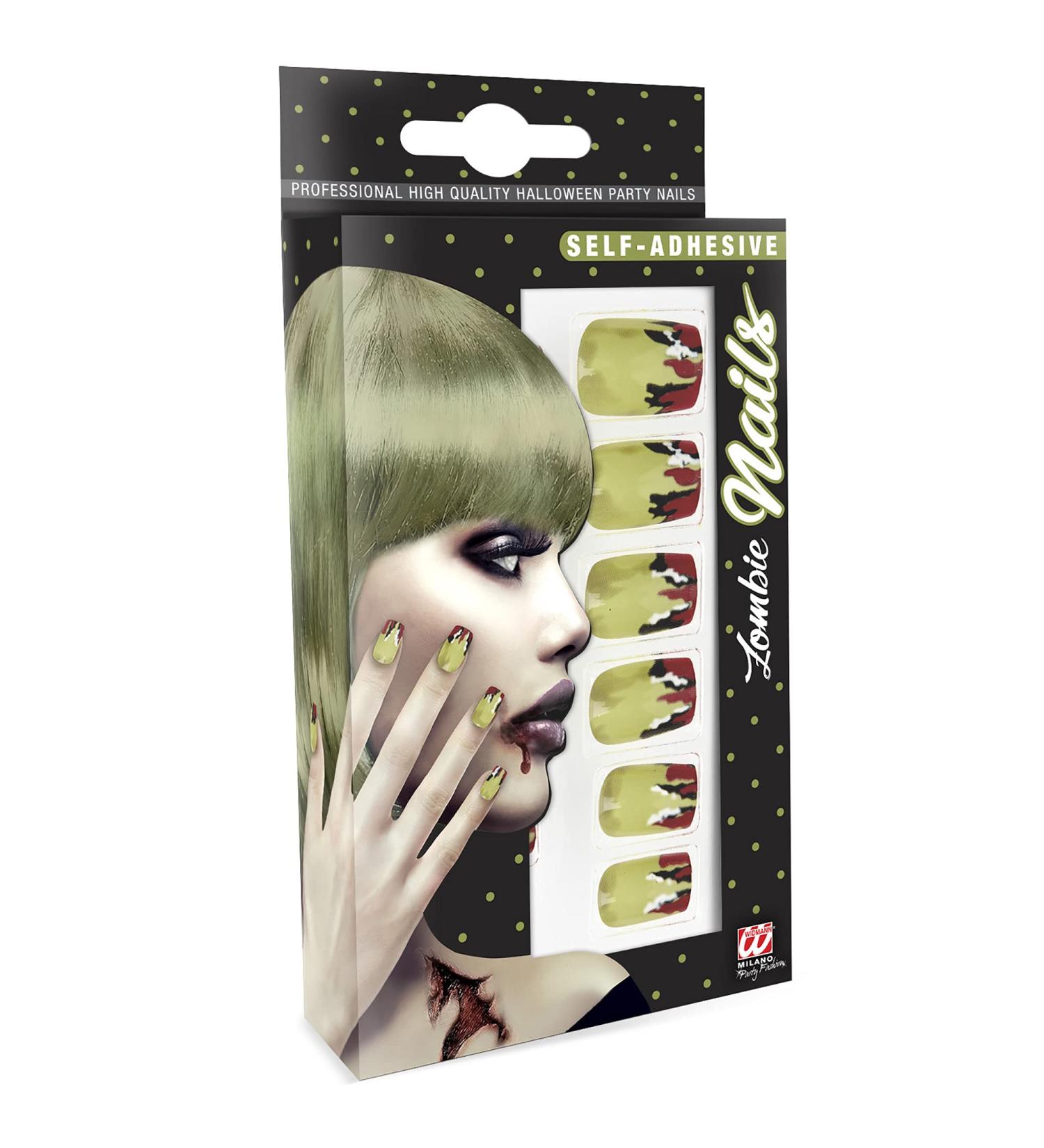 Buy Widmann 05360 Zombie Fingernails Set - 12 Self-Adhesive Accessories for Halloween & Carnival Theme Parties - International Shipping Available - Buy Online on GoSupps.com