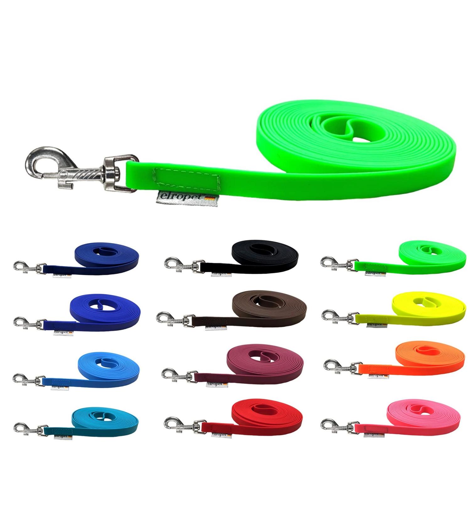 Terrified Linen Biothane Dog Leash for Medium/Large Dogs - 16mm Width 7m with Hand Loop Neon Green - Durable & Stylish - Buy Online on GoSupps.com