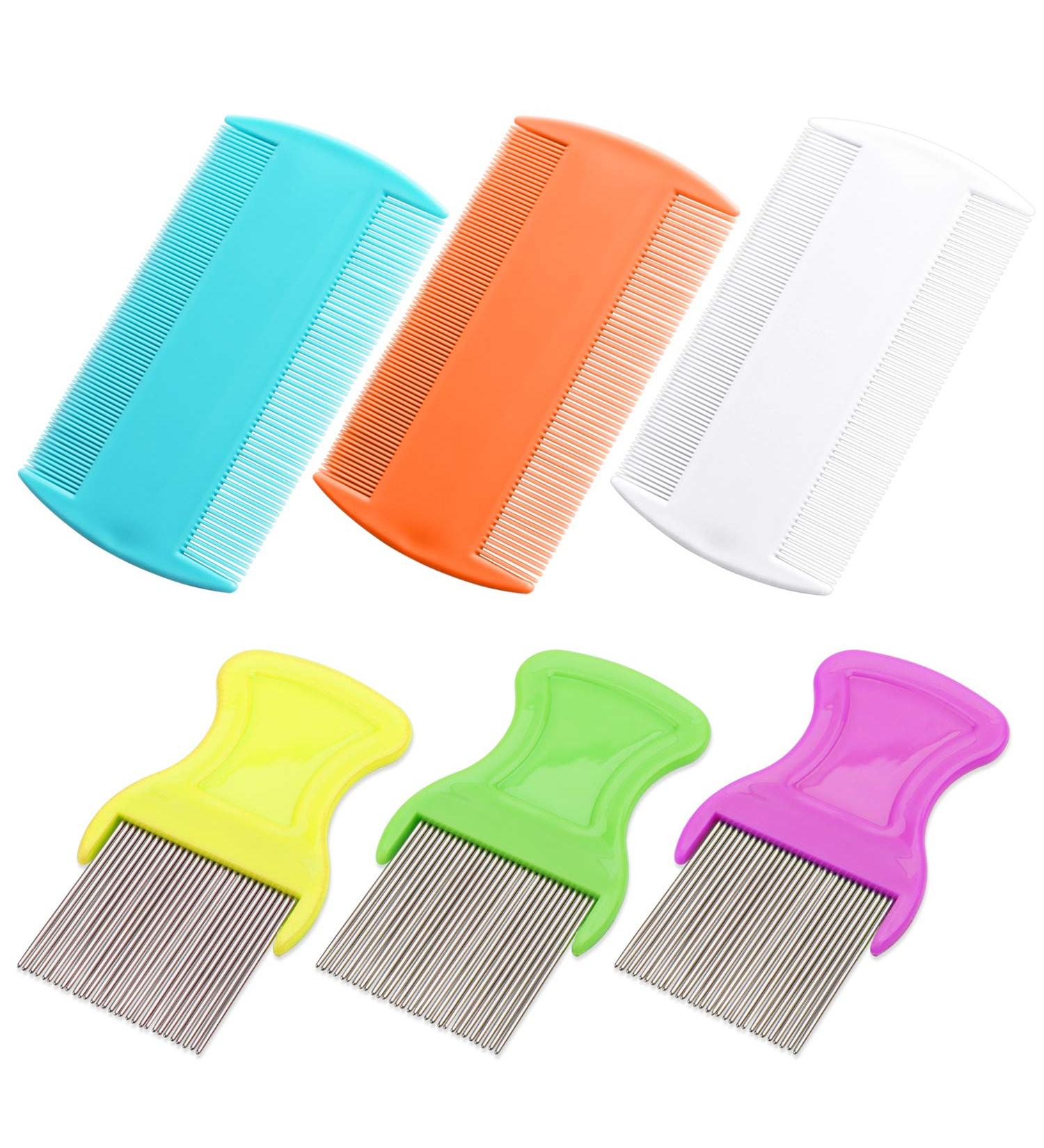 MWOOT 6-Piece Stainless Steel Pet Hair Nit Lice Combs Set for Dandruff Flakes Removal - Buy Online on GoSupps.com