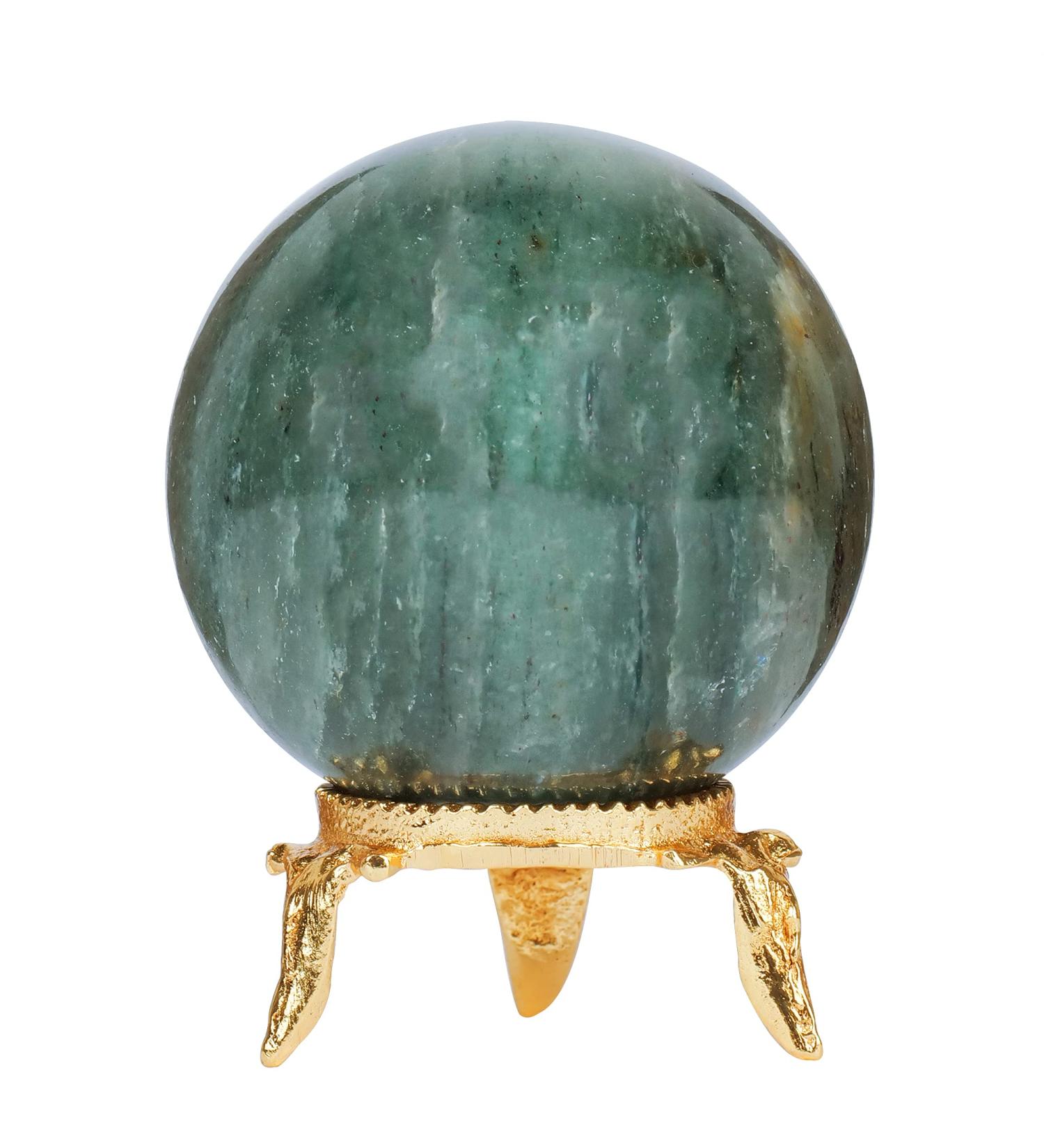 Green Jade Stone Crystal Spheres - Meditation Decor & Altar Supplies - Buy Online on GoSupps.com