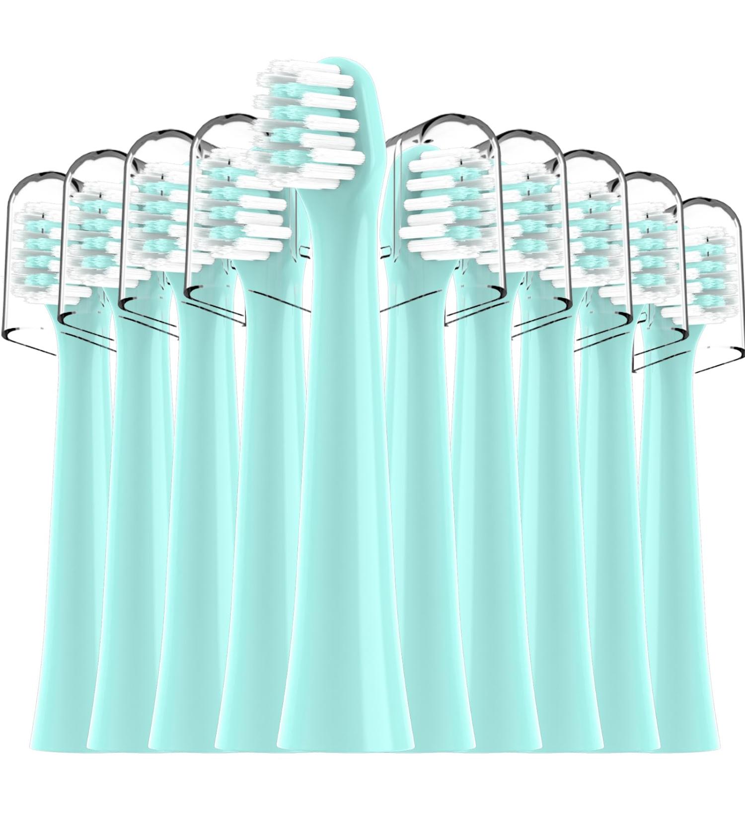 10 Pack Replacement Toothbrush Heads for Colgate Hum - Compatible Brush Heads for Smart Electric Toothbrush - Green - Buy Online on GoSupps.com