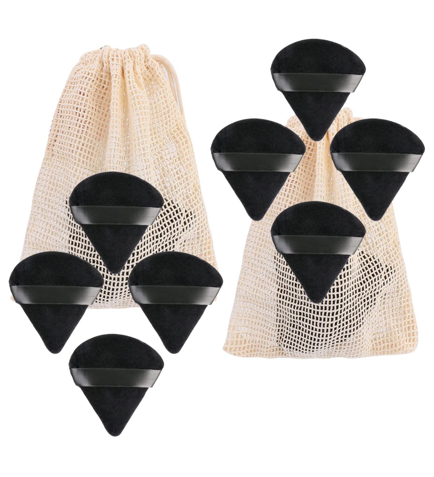 Yoseng 4pcs Powder Puffs for Face - Dual Use Wet and Dry Makeup Puff with Mesh Laundry Bag - 2Pack Black - Buy Online on GoSupps.com