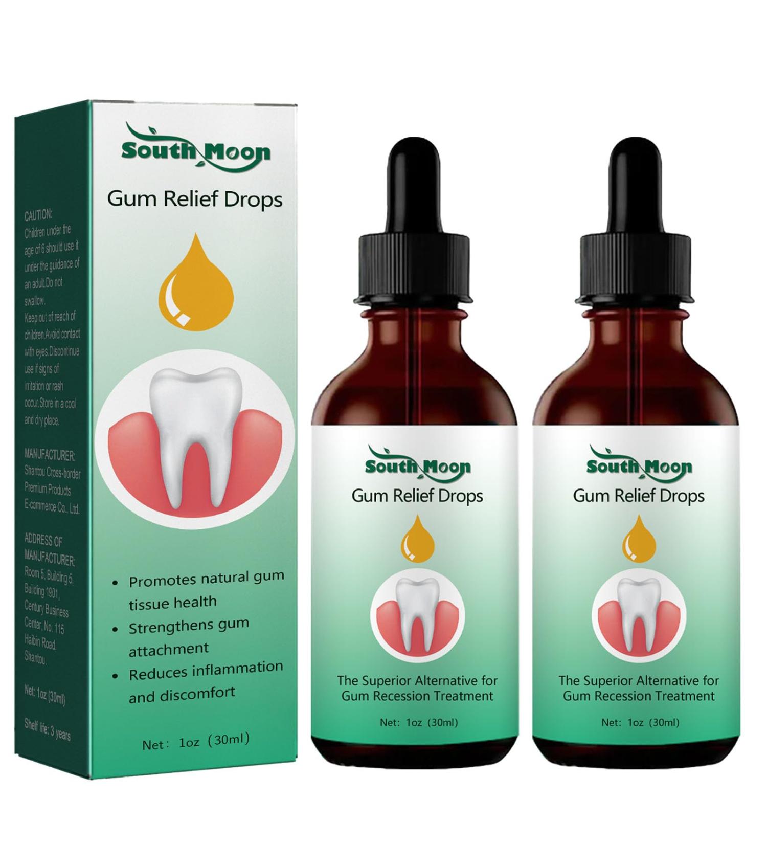 South Moon Gum Repair Drops - Oil Pulling & Gums Treatment for All Ages (2PCs) - Enhance Oral Health & Freshness - Buy Online on GoSupps.com