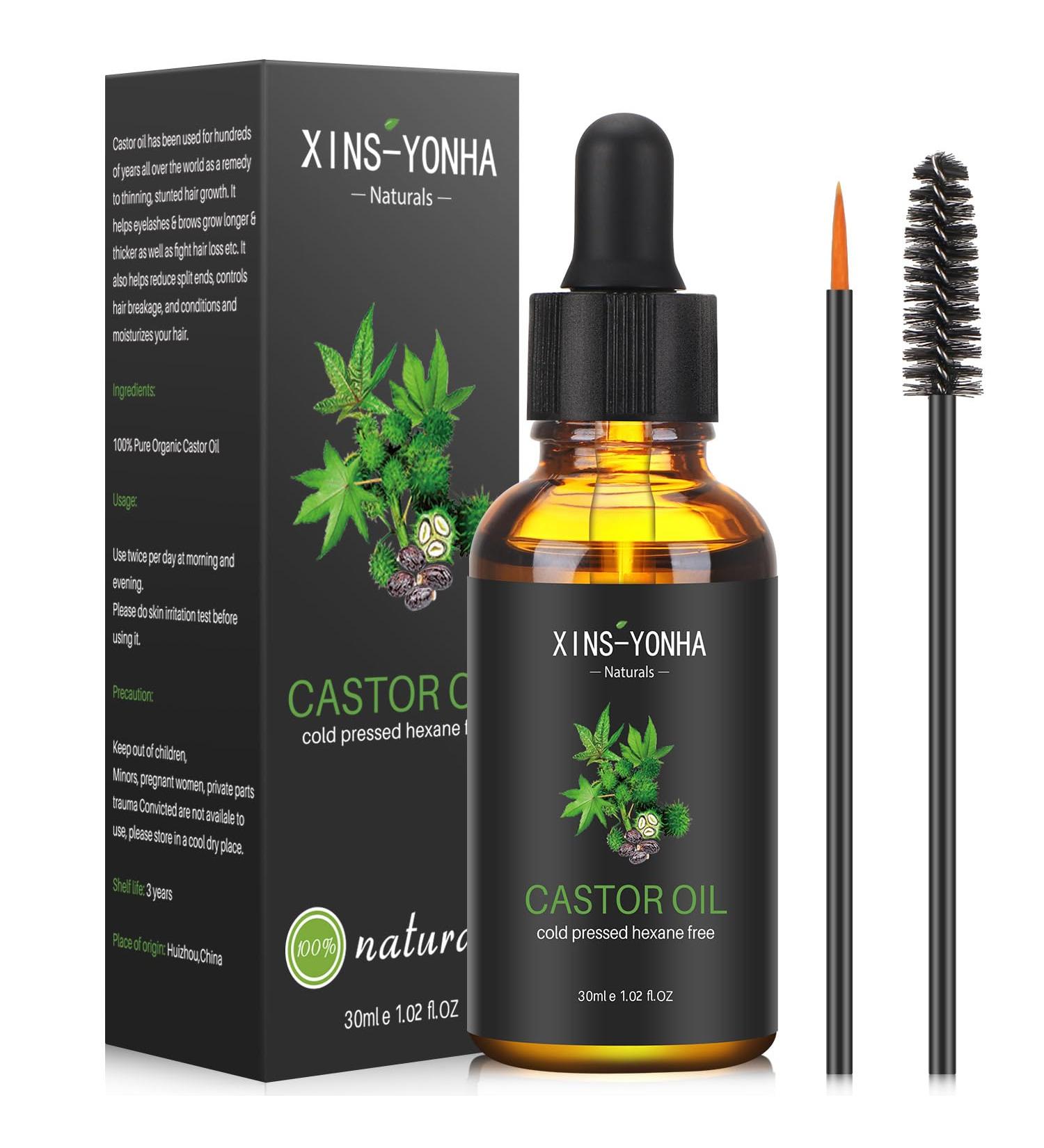 Xins-Yonha Castor Oil Hair Growth Serum for Eyelashes, Eyebrows & Nails - 30ml - Buy Online on GoSupps.com