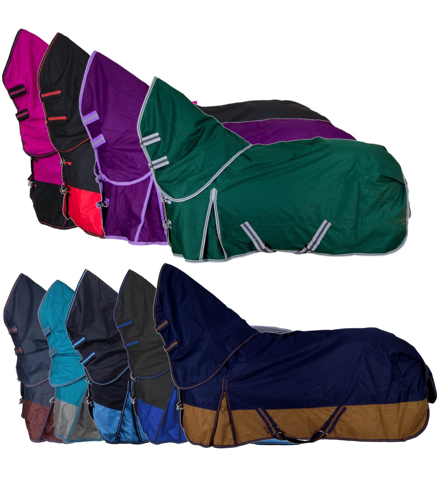 RL24 Weiddecke Full Neck 600D Nylon Waterproof Horse Winter Blanket - Blue/Baby Blue 155 cm (300g/m ) | Durable & Warm Outdoor Sheeting - Buy Online on GoSupps.com