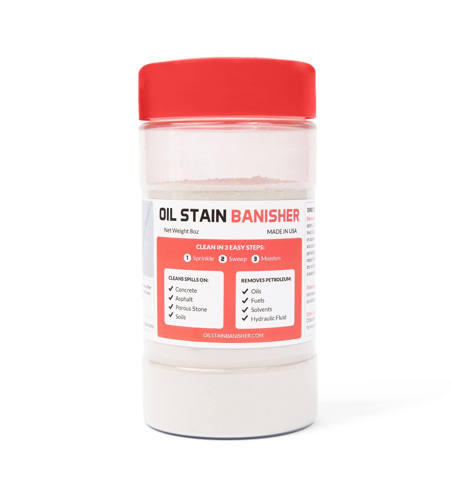 Oil Stain Banisher 12 Oz | Effective Concrete Oil Stain Remover for Driveways Pavers Asphalt & More - Buy Online on GoSupps.com