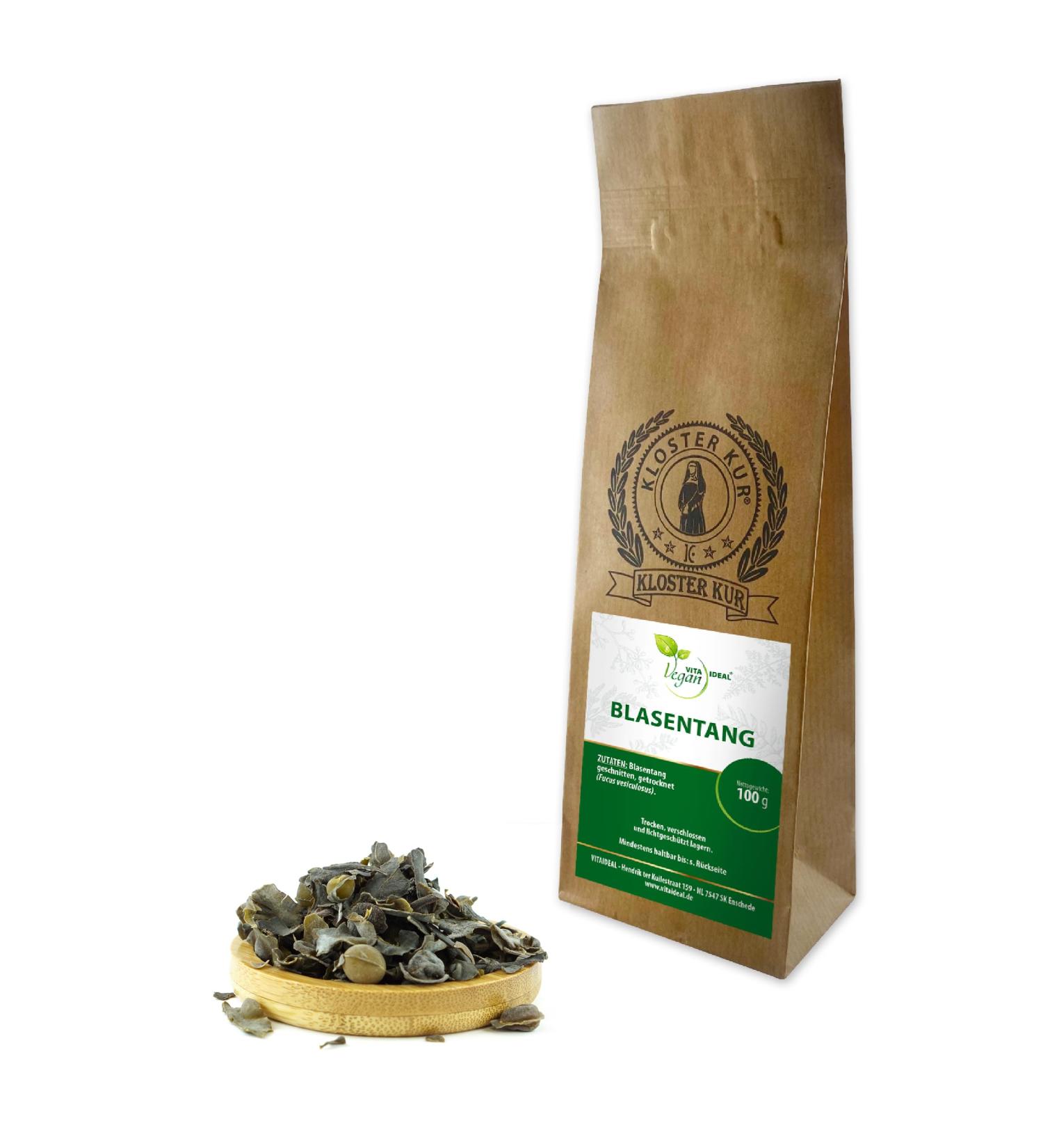 Vita Ideal Vegan Bladdertang 100g - Premium Dried Fucus Vesiculosus for Herbal Tea & Infusion | Additive-Free Seaweed Benefits - Buy Online on GoSupps.com