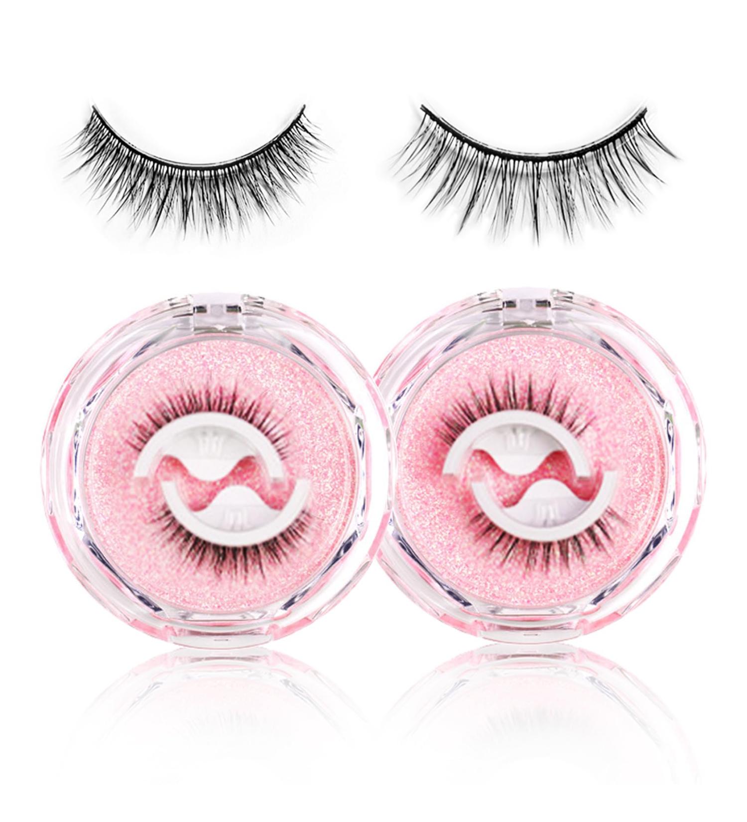 Self Adhesive Eyelashes - Reusable No Glue False Lashes for Natural Look | 2 Pairs (w02+w03) - Shop Internationally - Buy Online on GoSupps.com