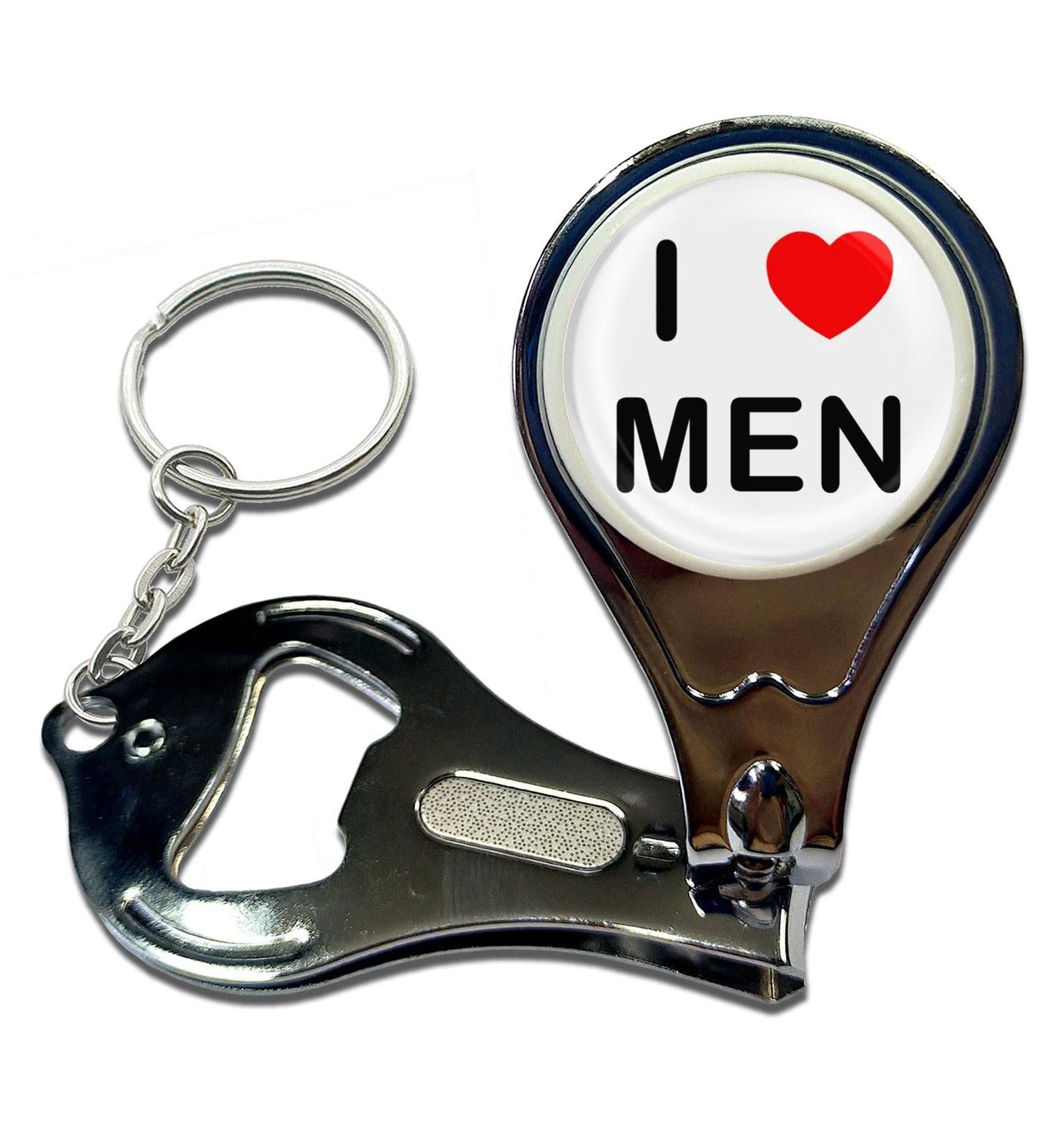 BadgeBeast.co.uk I love Men - Key Ring Bottle Opener and Nail Clipper - Buy Online on GoSupps.com