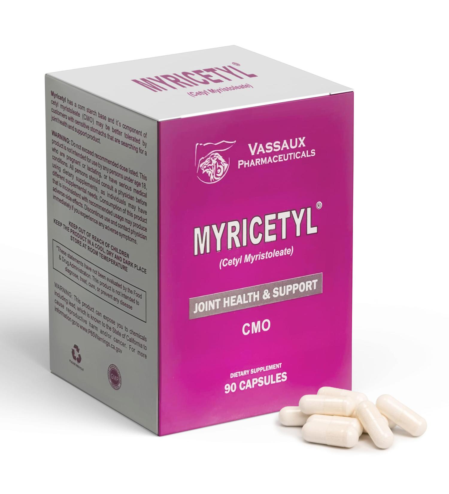 MYRICETYL - Natural Joint Support - with Powerful Cetyl Myristoleate Formula for Joint Health Support - Promotes Flexibility and Mobility. - Buy Online on GoSupps.com