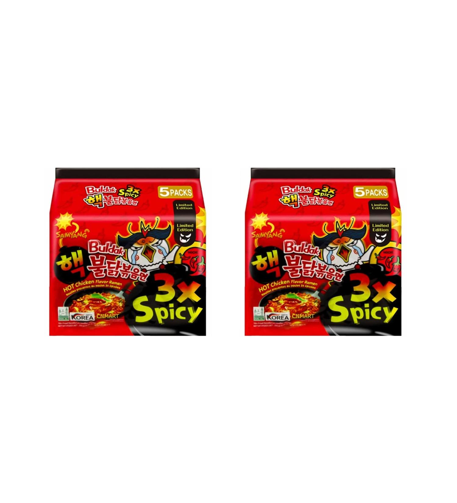 Samyang Buldak Hot Chicken Ramen 3x Spicy Flavour 140g Halal (Pack of 10) by CNMART - Buy Online on GoSupps.com