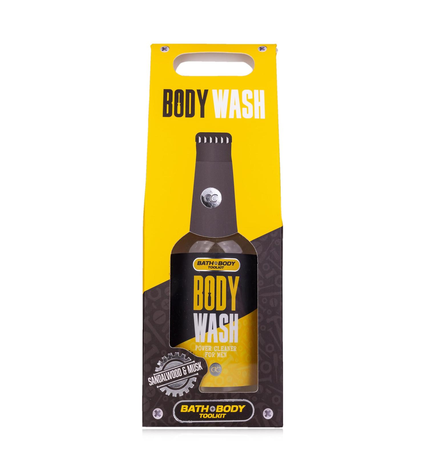 Accentra shower gel bath + body tool kit in beer bottle look including gift box 360ml fragrance: Sandalwood & Musk- bathing and shower gel for men shower gel in beer bottle look