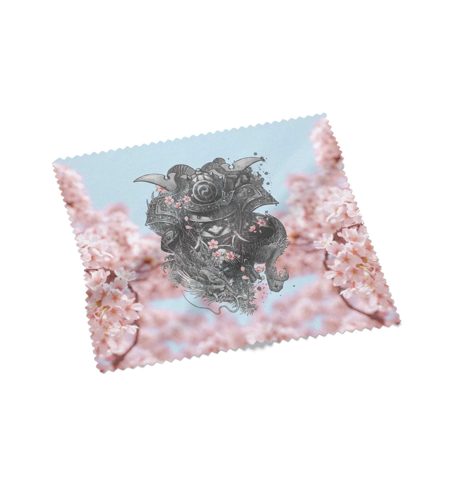 Urban Backwoods Samurai Cherry Blossoms Microfiber Cloth Glasses Cleaning Cloth