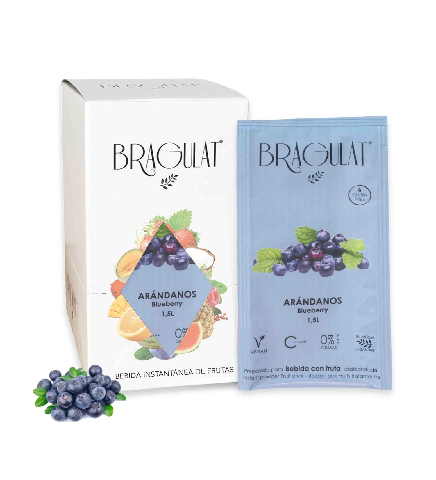 BRAGULAT BRAGULAT | Blueberry Drink | Instant Powdered Drinks and Refreshments | Sugar-Free and with Vitamin C | Flavored Water | 15 Sachets - Buy Online on GoSupps.com