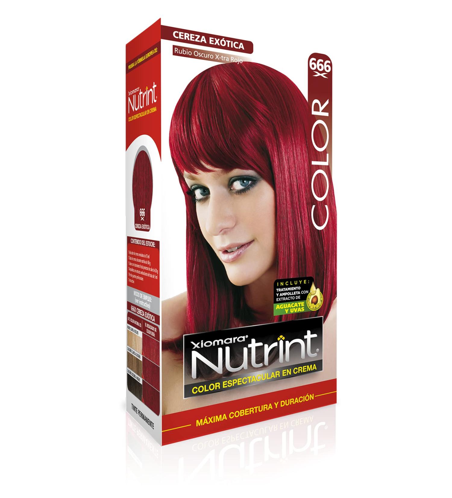 Xiomara Nutrint Hair Color Cream 666 Exotic Cherry - Dark Red Hair Dye for Vibrant Color | Fast International Shipping - Buy Online on GoSupps.com