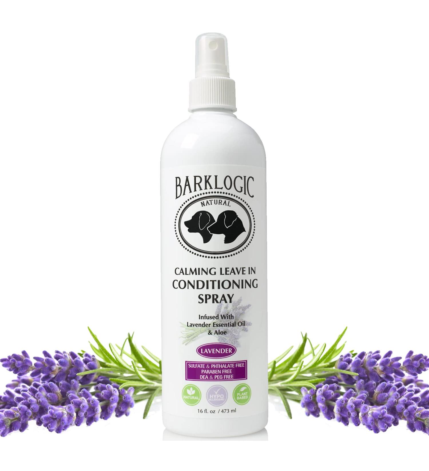 BarkLogic Detangler Spray for Dogs & Puppies - Hypoallergenic, Paraben-Free Grooming Conditioner with Lavender - Natural & Organic Ingredients - Buy Online on GoSupps.com