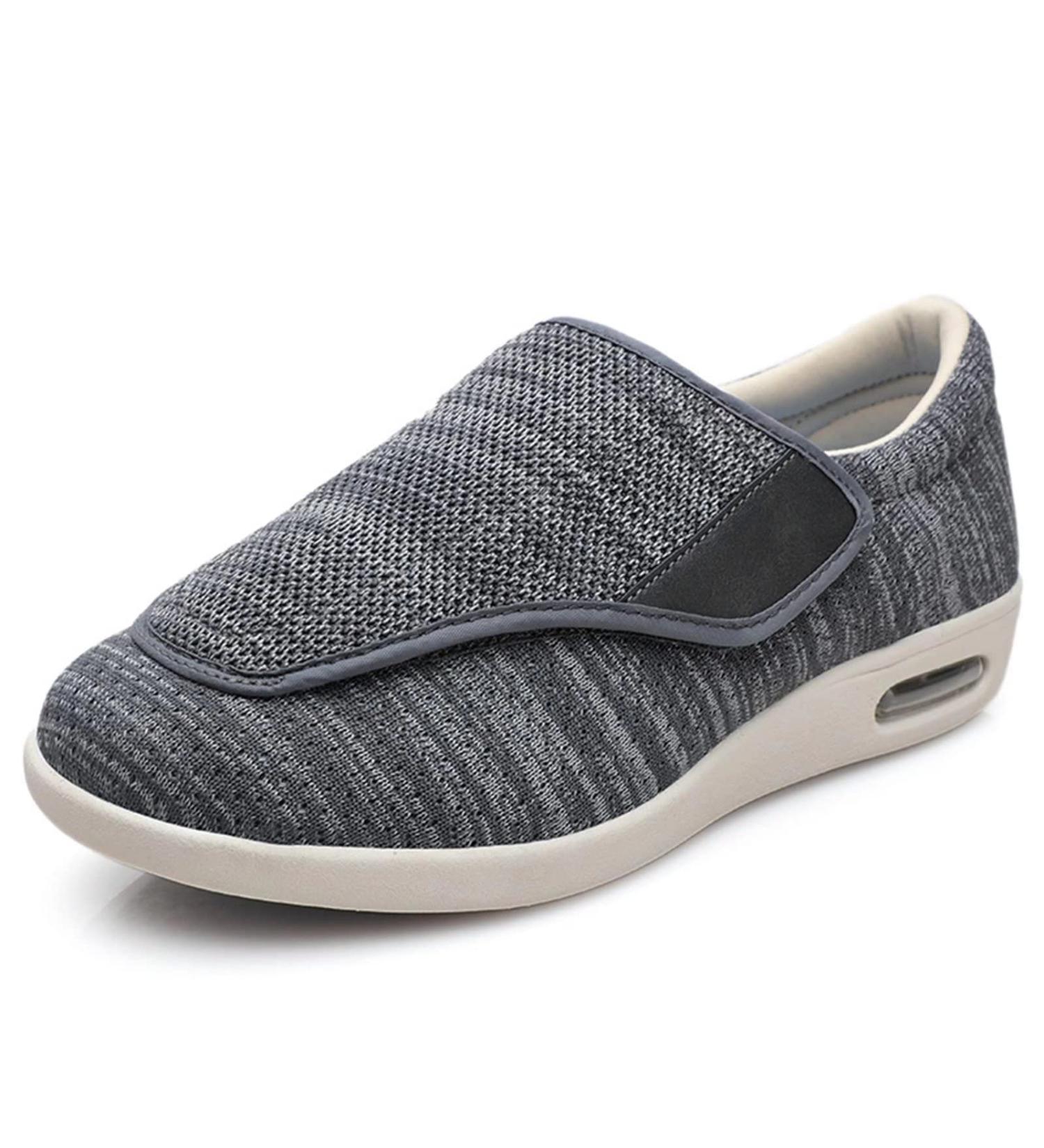Orthofeet Orthopedic Diabetic Walking Shoes for Elderly with Bunions and Plantar Fasciitis Relief - Grey, Size 7 (Extended Widths) - Buy Online on GoSupps.com