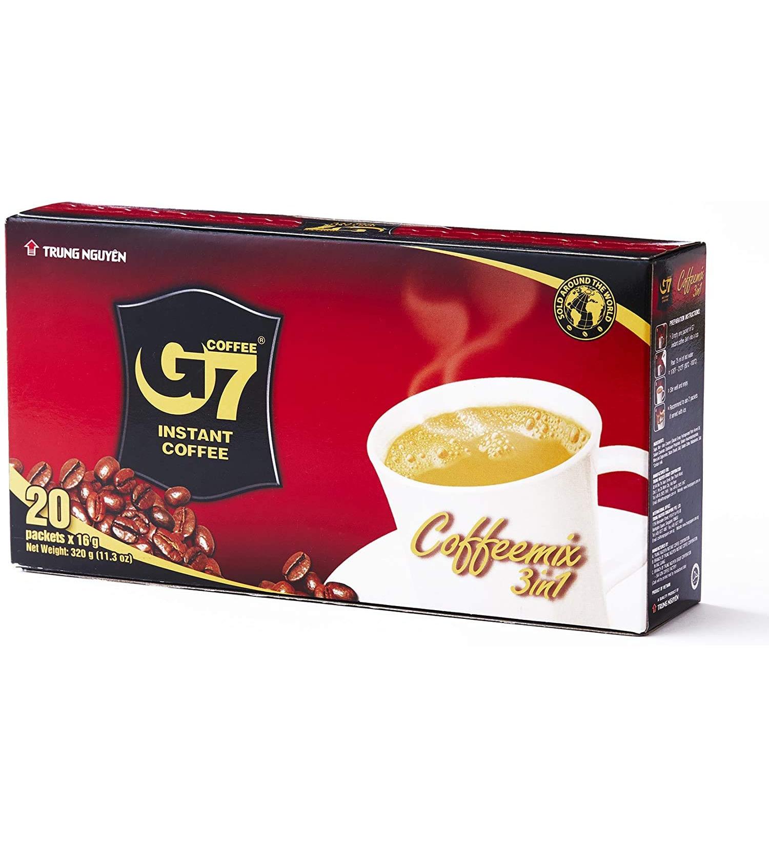 TRUNG NGUYEN G7 Instant Coffee (Coffee Mix 3in1) 16g X 21 bags Vietnamese Coffee - Buy Online on GoSupps.com