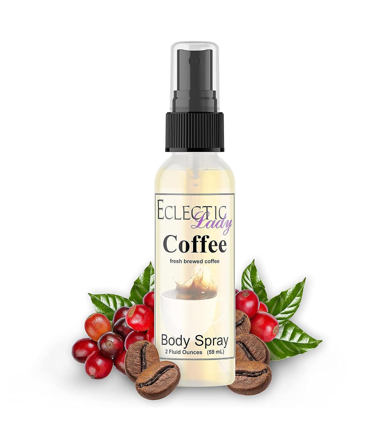 Eclectic Lady Coffee Scented Body Spray Double Strength Moisturizing Fragrance Hydrating Vegetable Glycerin Handcrafted in USA Phthalate-Free - Wake up with Fresh Scented Coffee Fragrance (2 oz) Double Strength 2 Fl Oz (Pack of 1) - Buy Online on GoSupps.com