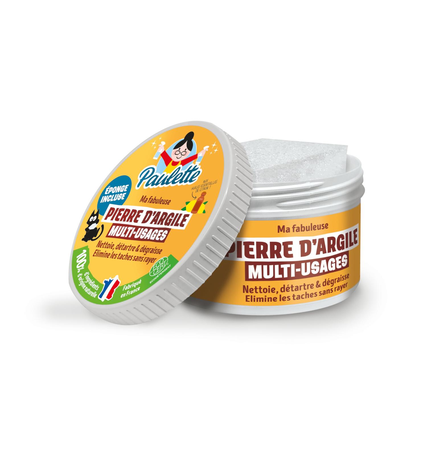 Paulette Multi-purpose stone Multi-surface 100% natural Ecocert certified Made in France Lemon fragrance Box 300 - Buy Online on GoSupps.com