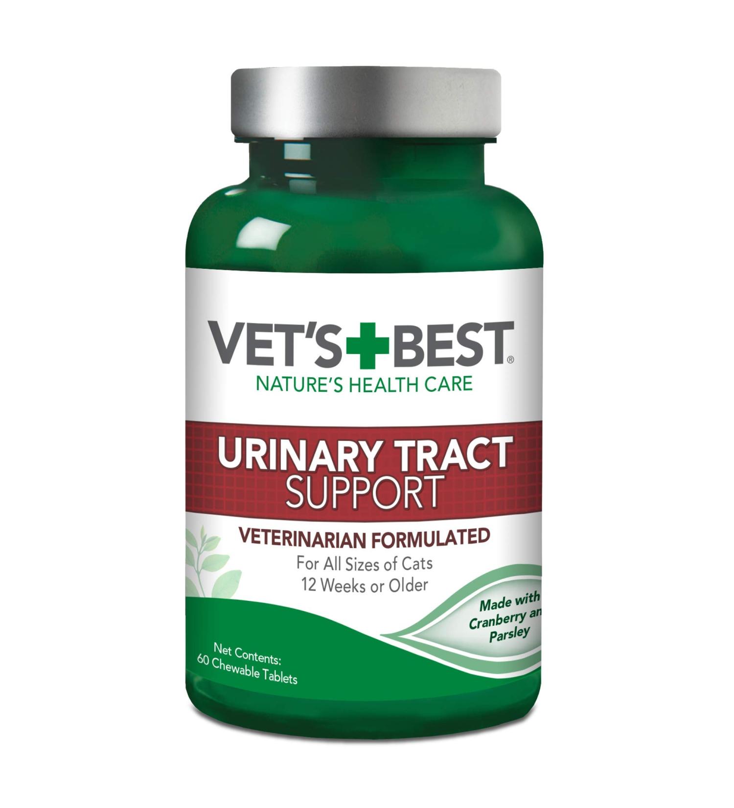 Vet's Best Cat Urinary Tract Support Chewables - Promotes Healthy Urinary Tract | 60 Tablets - Buy Online on GoSupps.com