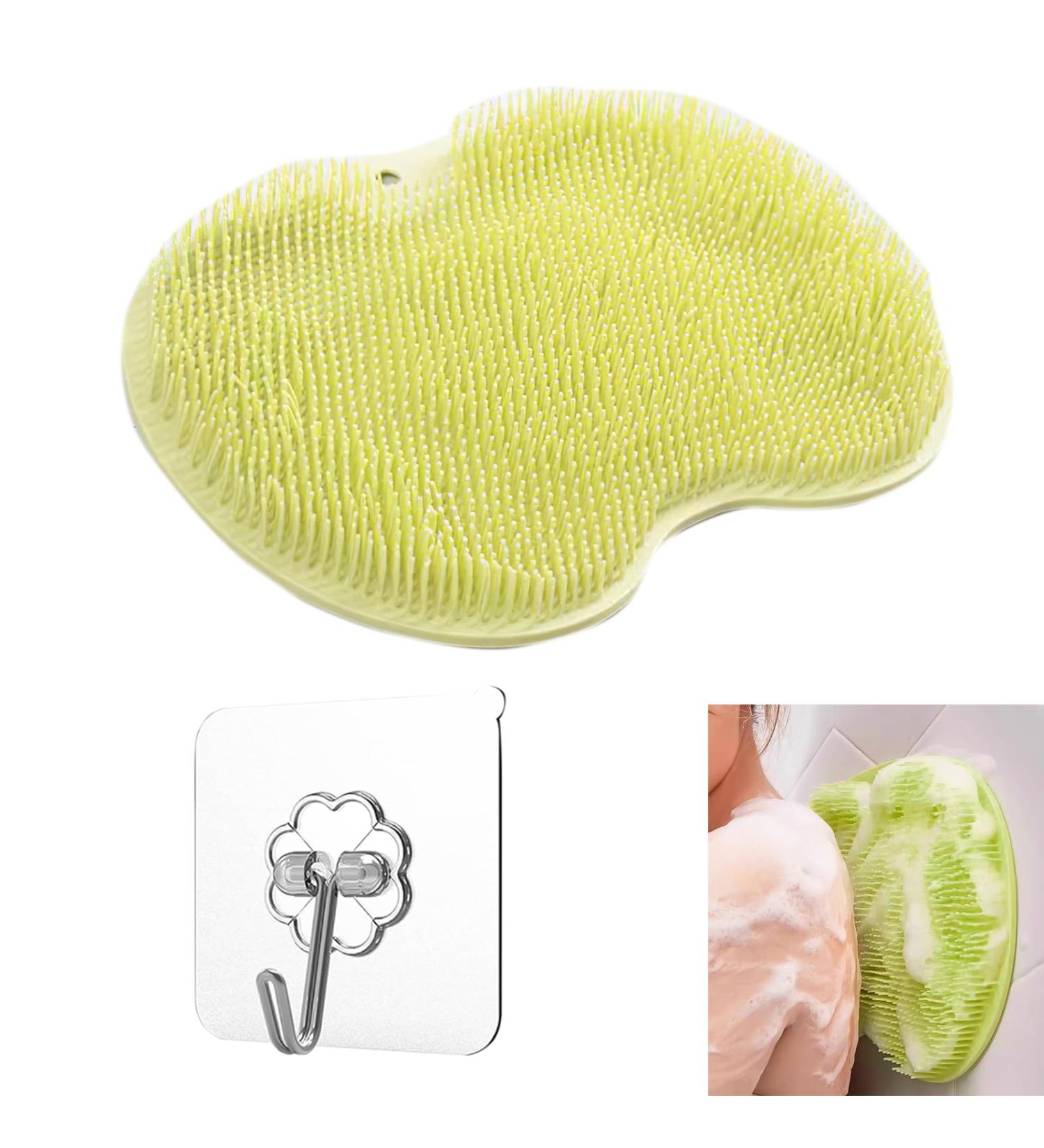 EulaPgoe Shower Scrubber & Foot Scrubber with Non-Slip Suction Cups - Back Cleaner Massage Mat & Hooks for Ultimate Shower Clean - Buy Online on GoSupps.com