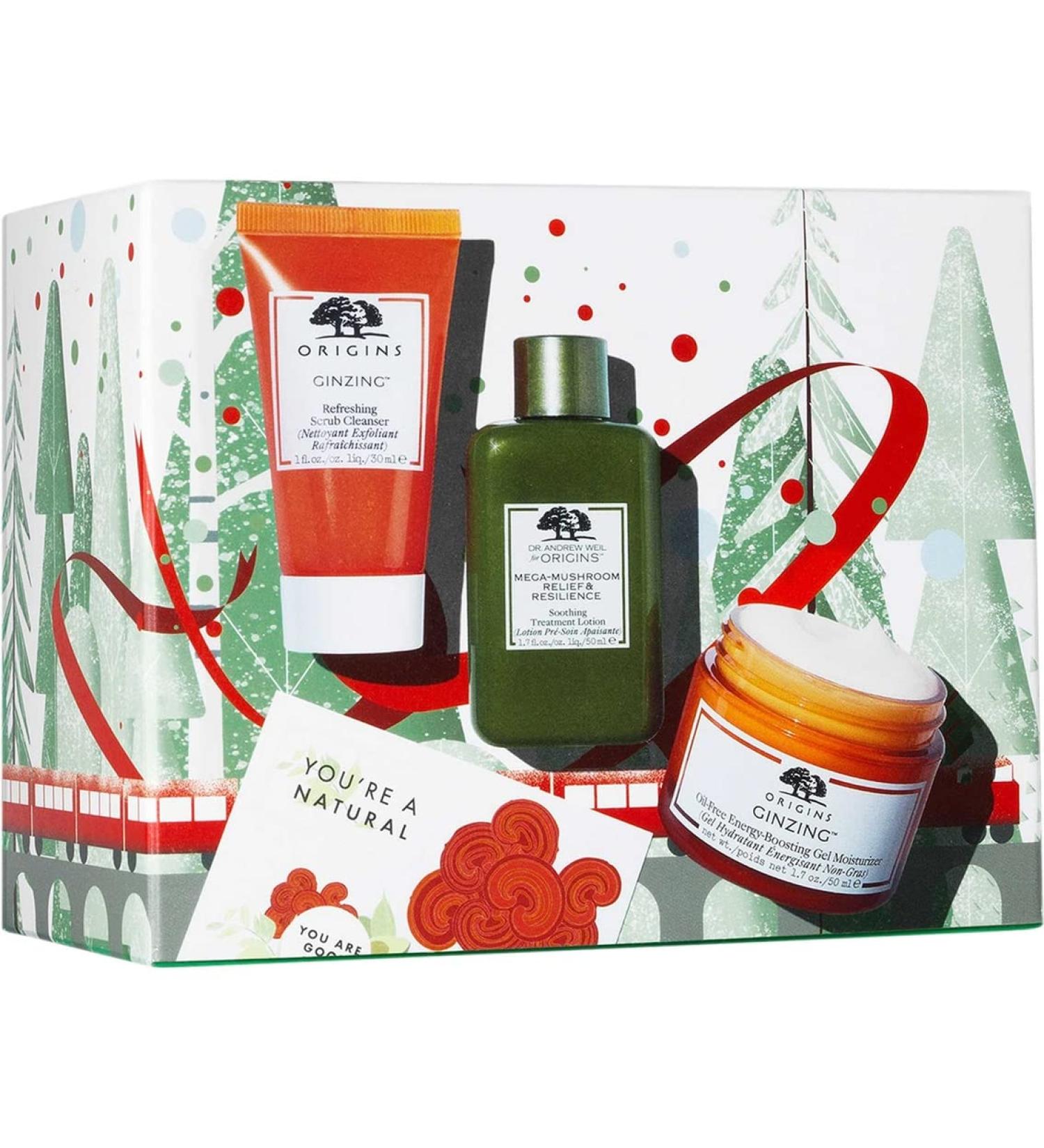 Origins GLOW AND BELIEVE GinZing & Mega Mushroom Hydrating Glow Kit