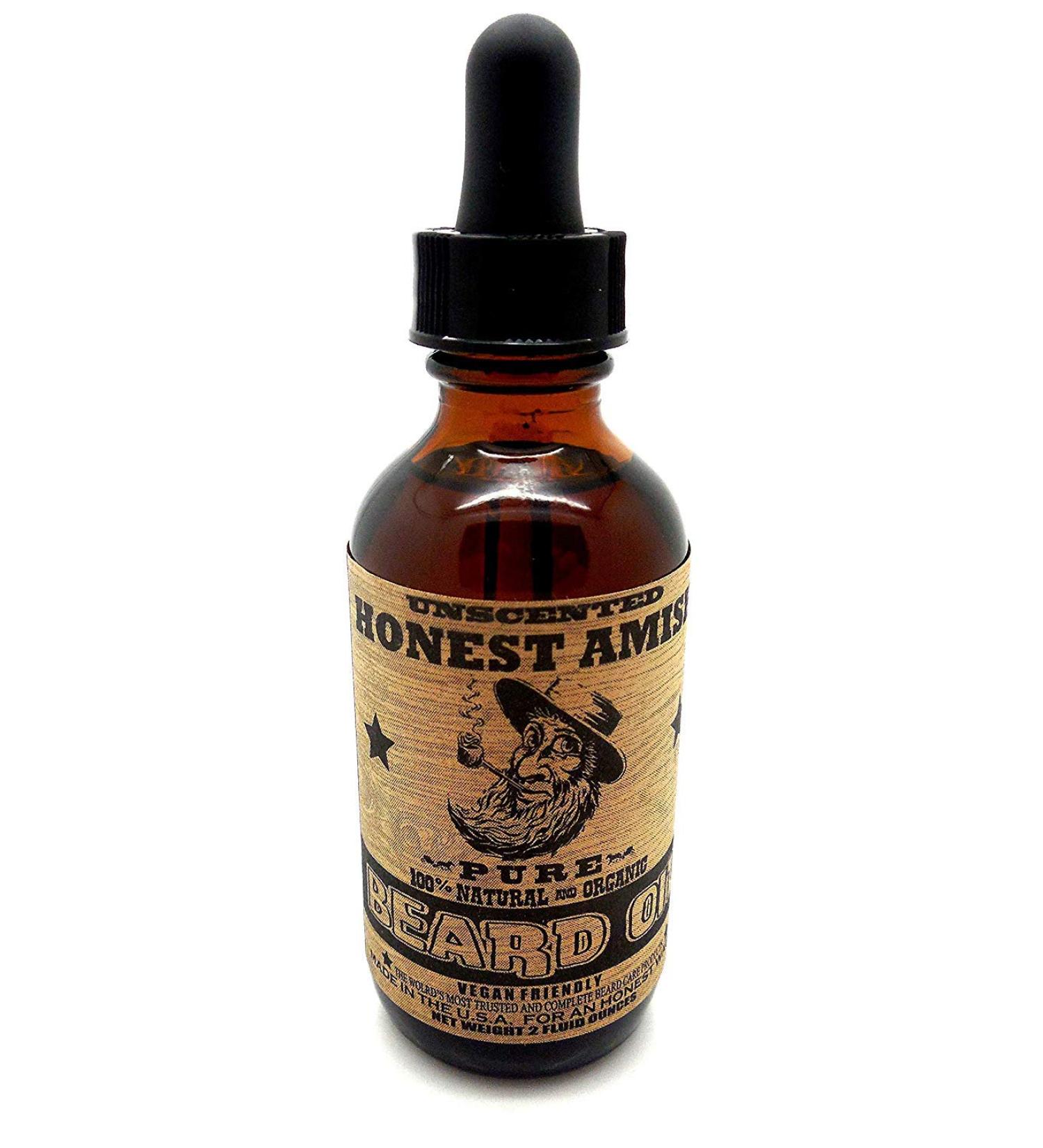 Honest Amish - Pure Beard Oil - 2 Ounce - Fragrance Free