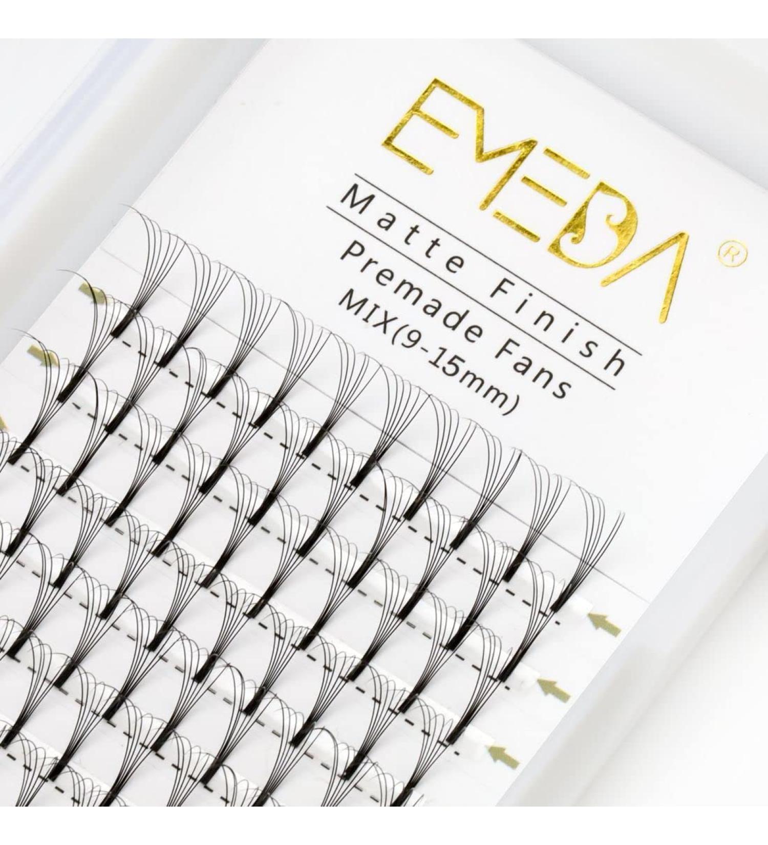 EMEDA 5D Premade Fans Eyelash Extensions Mixed Tray - 0.10 D Curl, 9-15mm | Russian Volume Lashes - Buy Online on GoSupps.com