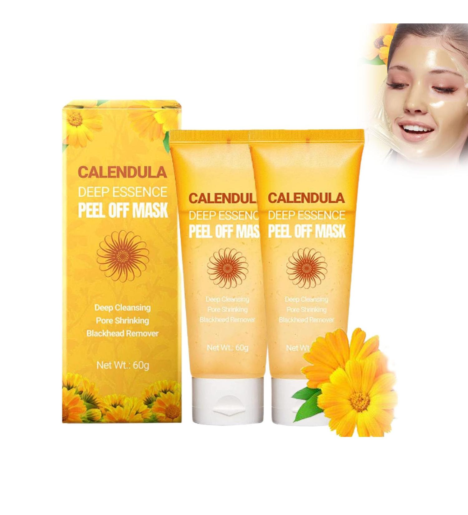Masque Peel Off Calendula Deep Essence Masque Visage Peel Off Calendula Masque Visage Peel Off Affinant aux Herbes Masque Peel Off Convient Tous Les Types De Peau (2pcs) - Buy Online on GoSupps.com