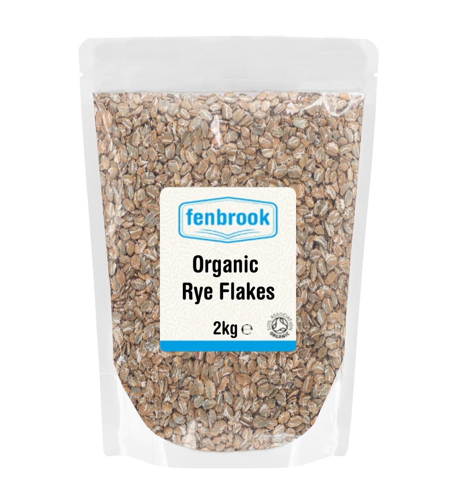 Organic Rye Flakes 2kg | Certified Organic by Fenbrook Organic - Buy Online on GoSupps.com