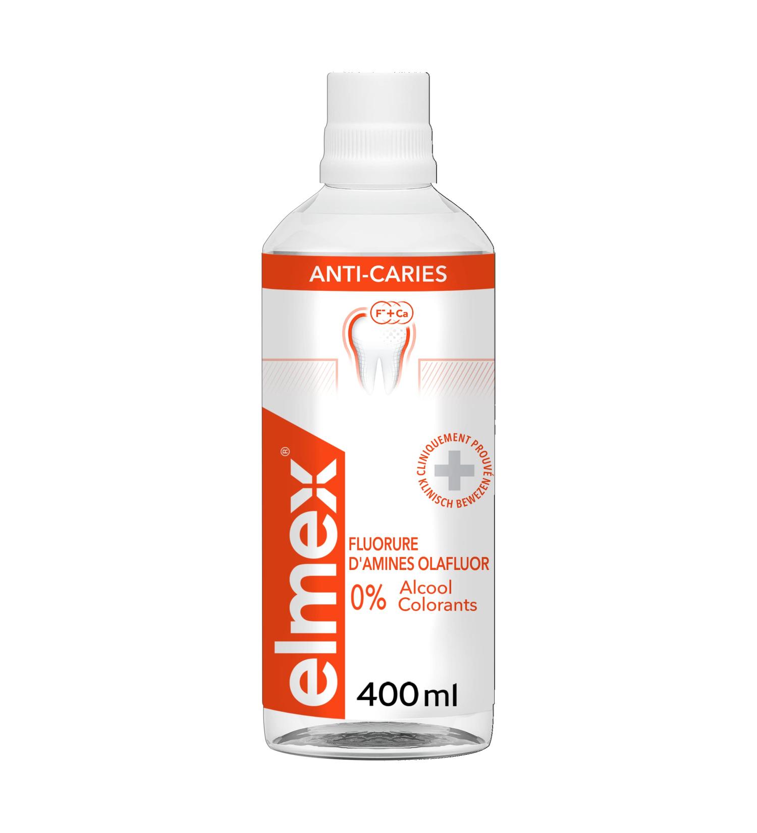 ELMEX Elmex - Anti-Day Mouthwash - Refineralises and helps protect against cavities - Refreshes breath - 400 ml